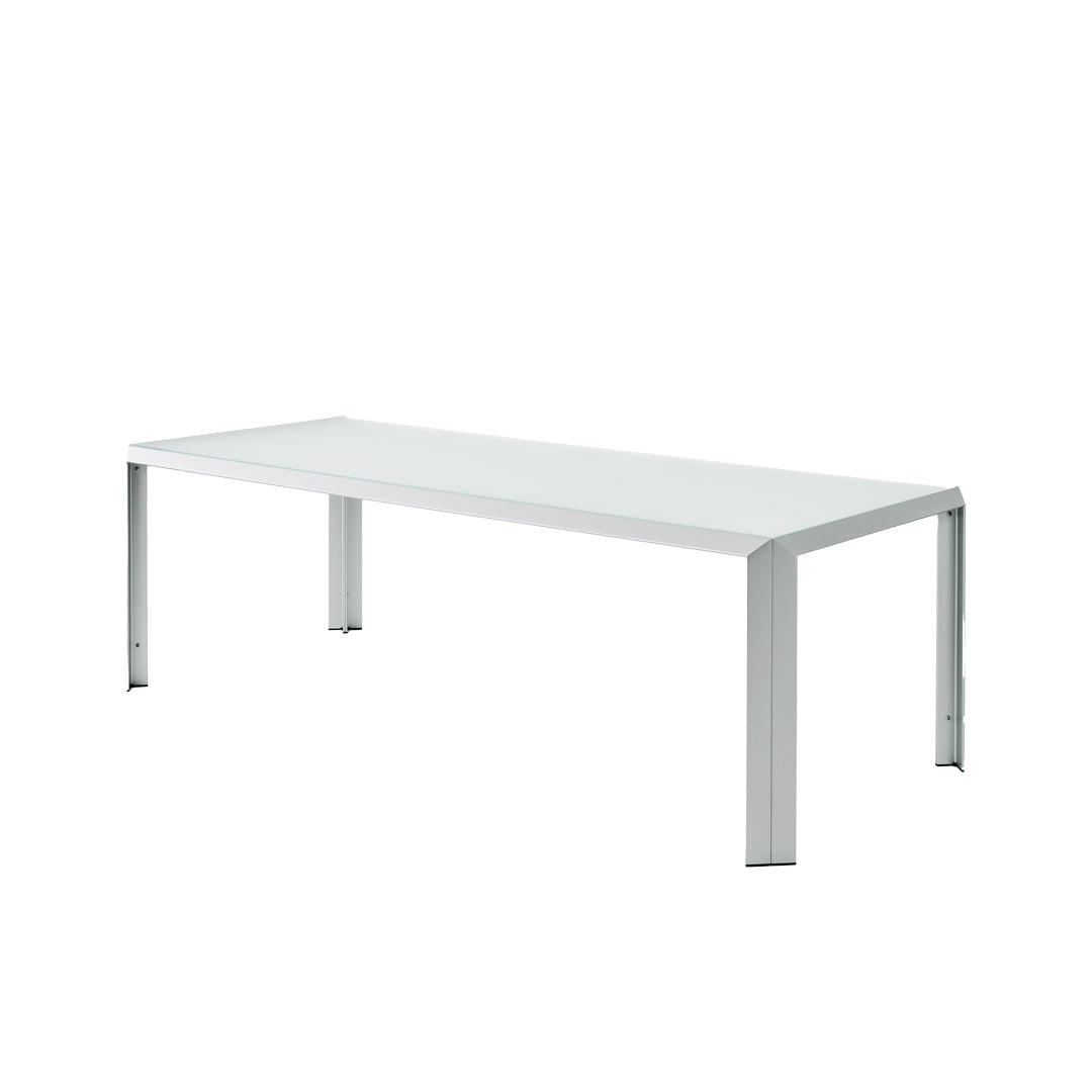 Minimalist T-Shape Dining Table – Architectural Aluminium and Marble Statement Piece