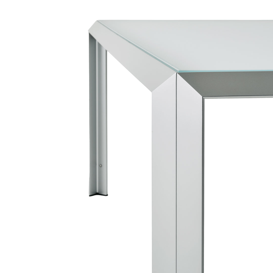 Minimalist T-Shape Dining Table – Architectural Aluminium and Marble Statement Piece