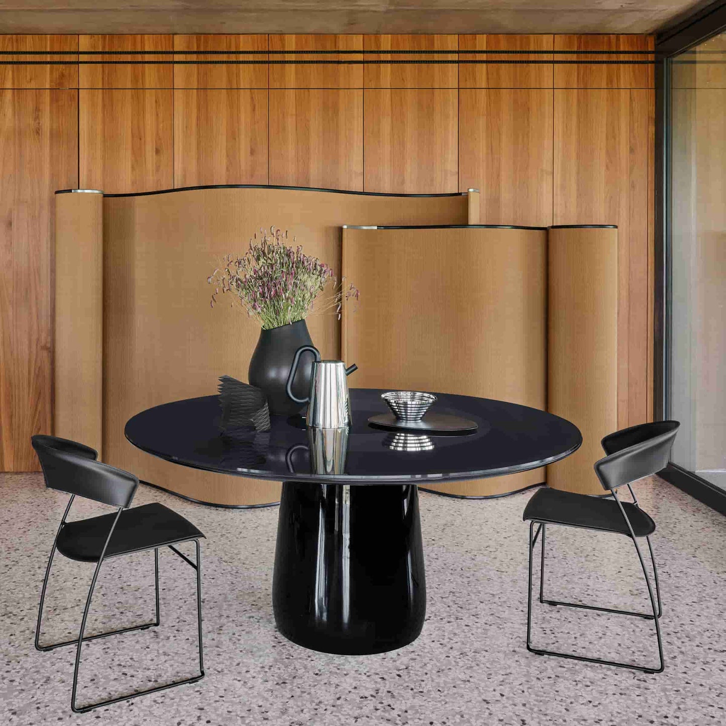 Roundel Dining Table – Italian Designer Glass Statement Piece