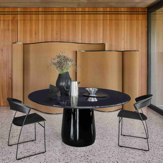 Roundel Dining Table – Italian Designer Glass Statement Piece