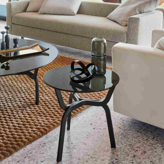 Luxury ROOTS Glass Coffee Table Modern Italian Style for Villa