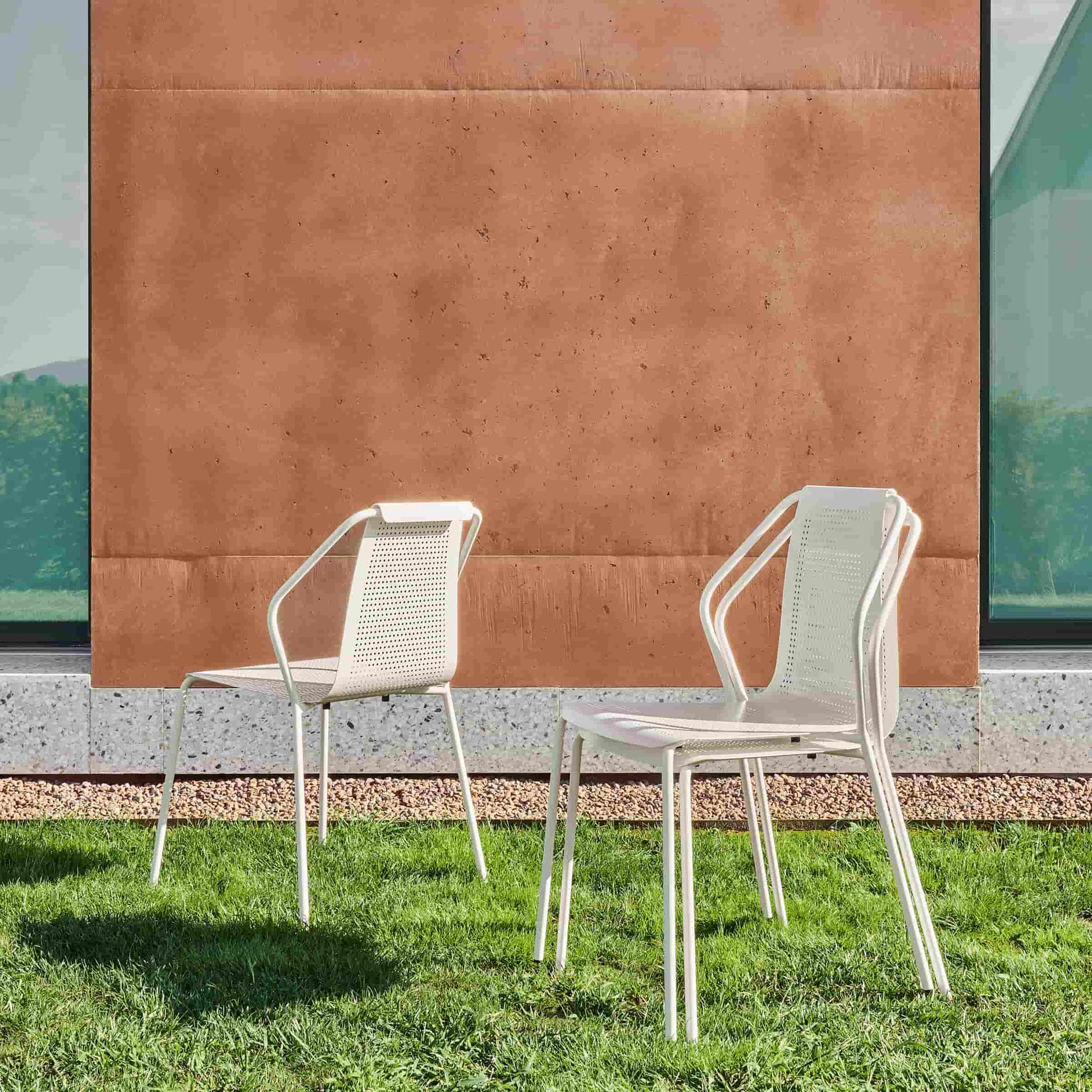 Donna Outdoor Chair – Stackable Stainless Steel Baleri Italia Modern