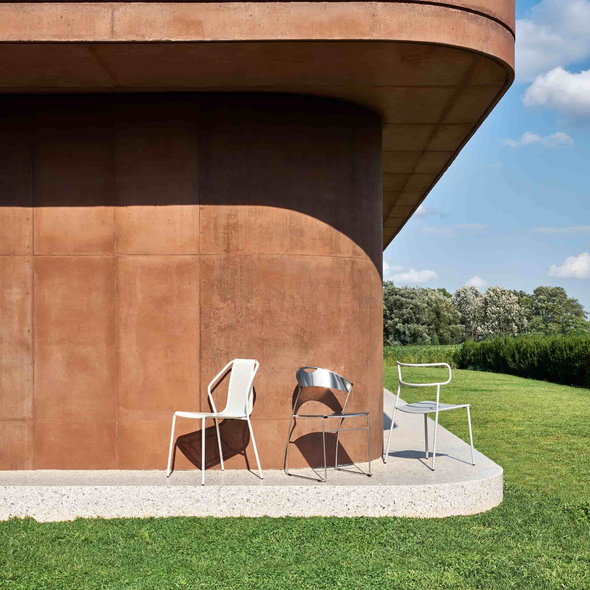 Donna Outdoor Chair – Stackable Stainless Steel Baleri Italia Modern