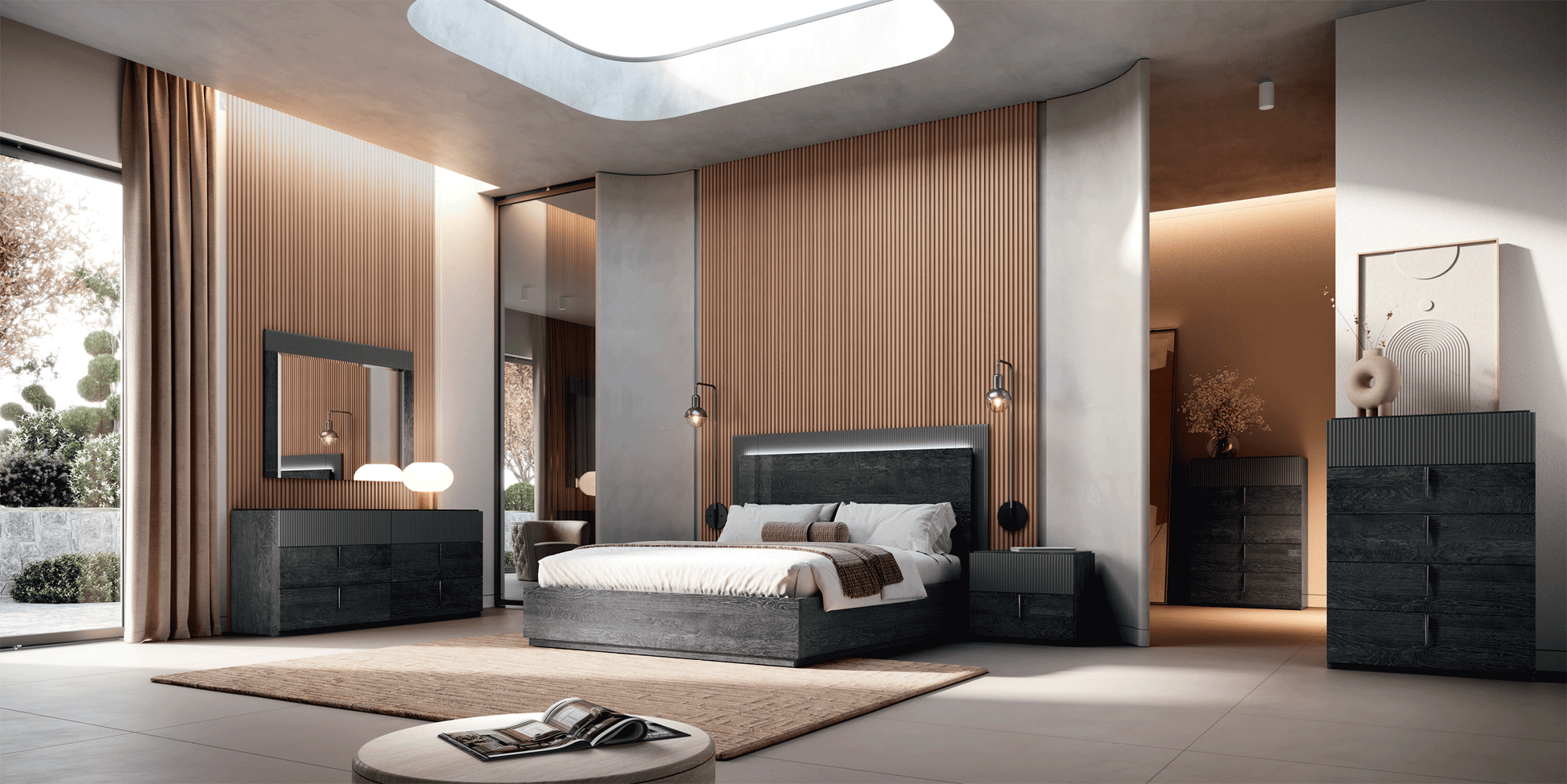 Luxury Modern Nara Bedroom Collection European Style for Villa