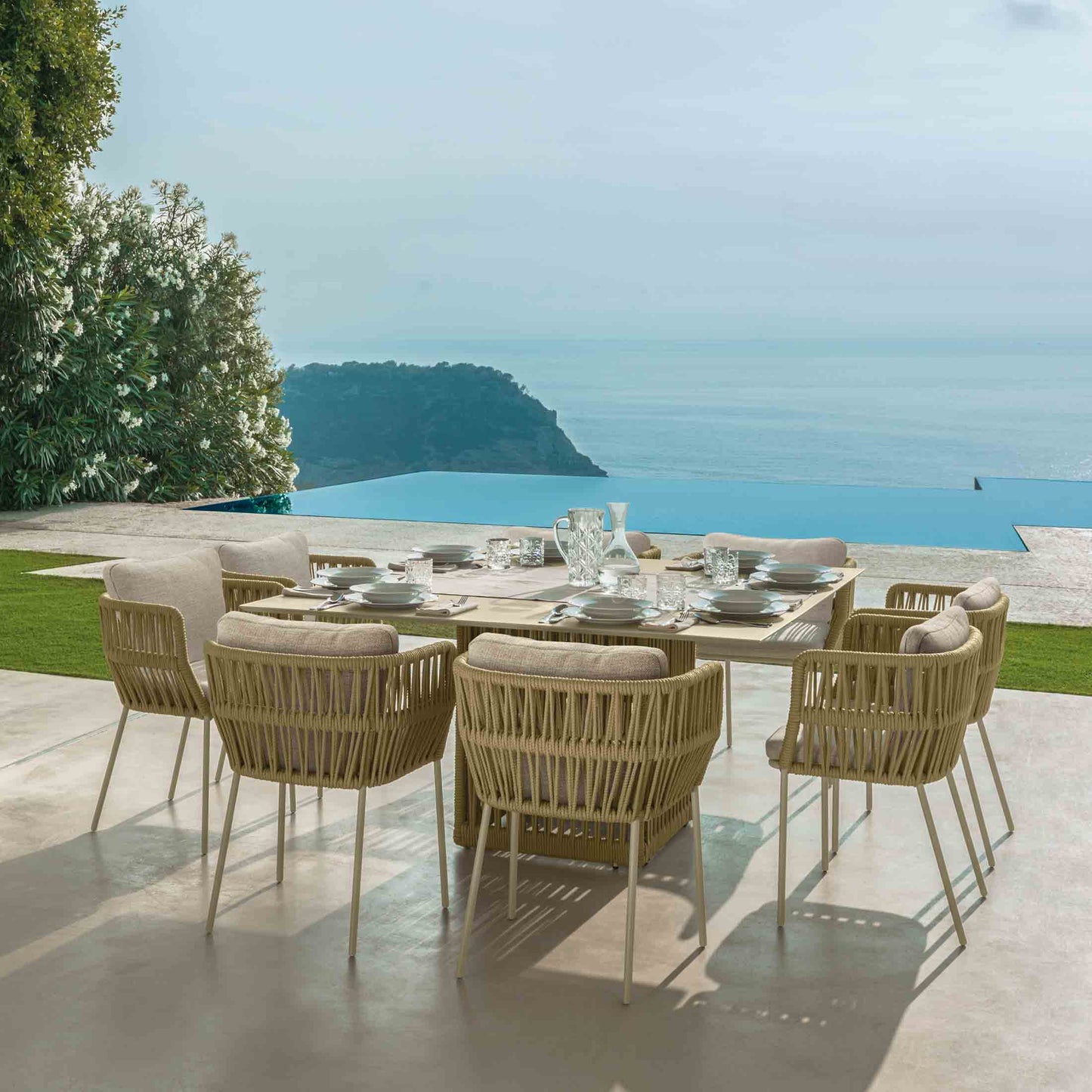 Cliff Outdoor Dining Chair by Talenti – Italian Designer Rope Armchair