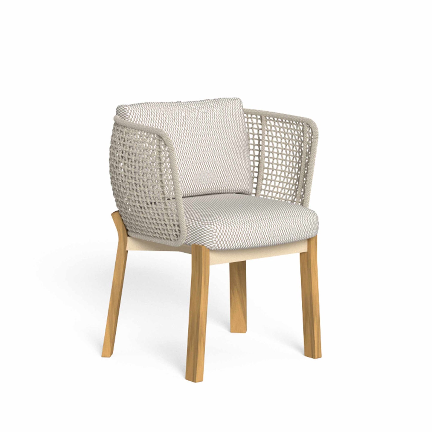 Argo Outdoor Dining Chair – Braided Rope & Wood Armchair by Talenti