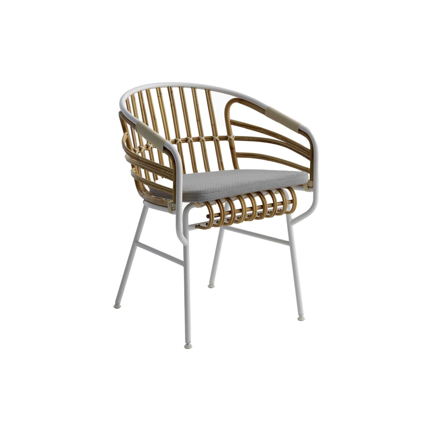Raphia Armrest Chair – Italian Designer Rattan Dining Chair by Casamania | CM8731N
