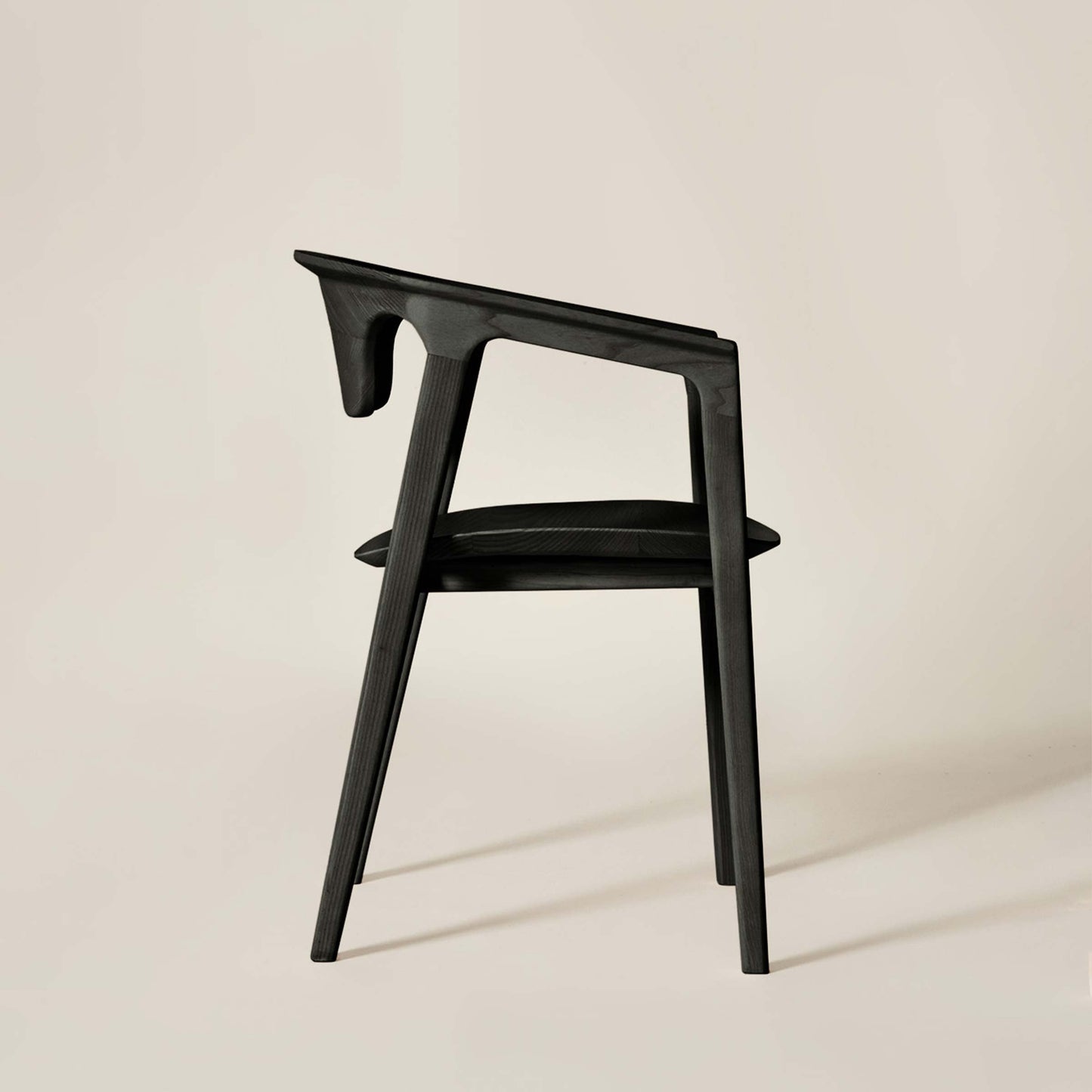 Duna Italian Designer Armrest Chair – Solid Ash Wood Piece by Dale Italia