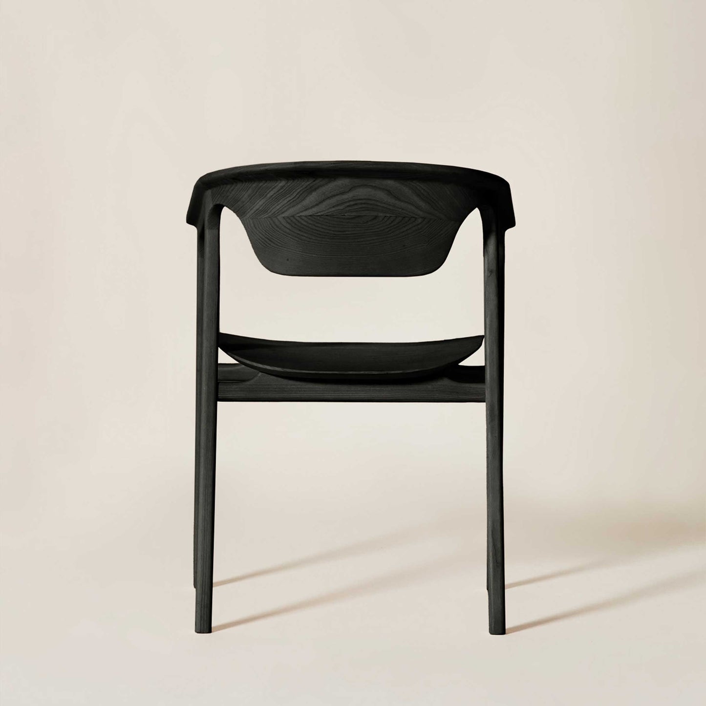 Duna Italian Designer Armrest Chair – Solid Ash Wood Piece by Dale Italia
