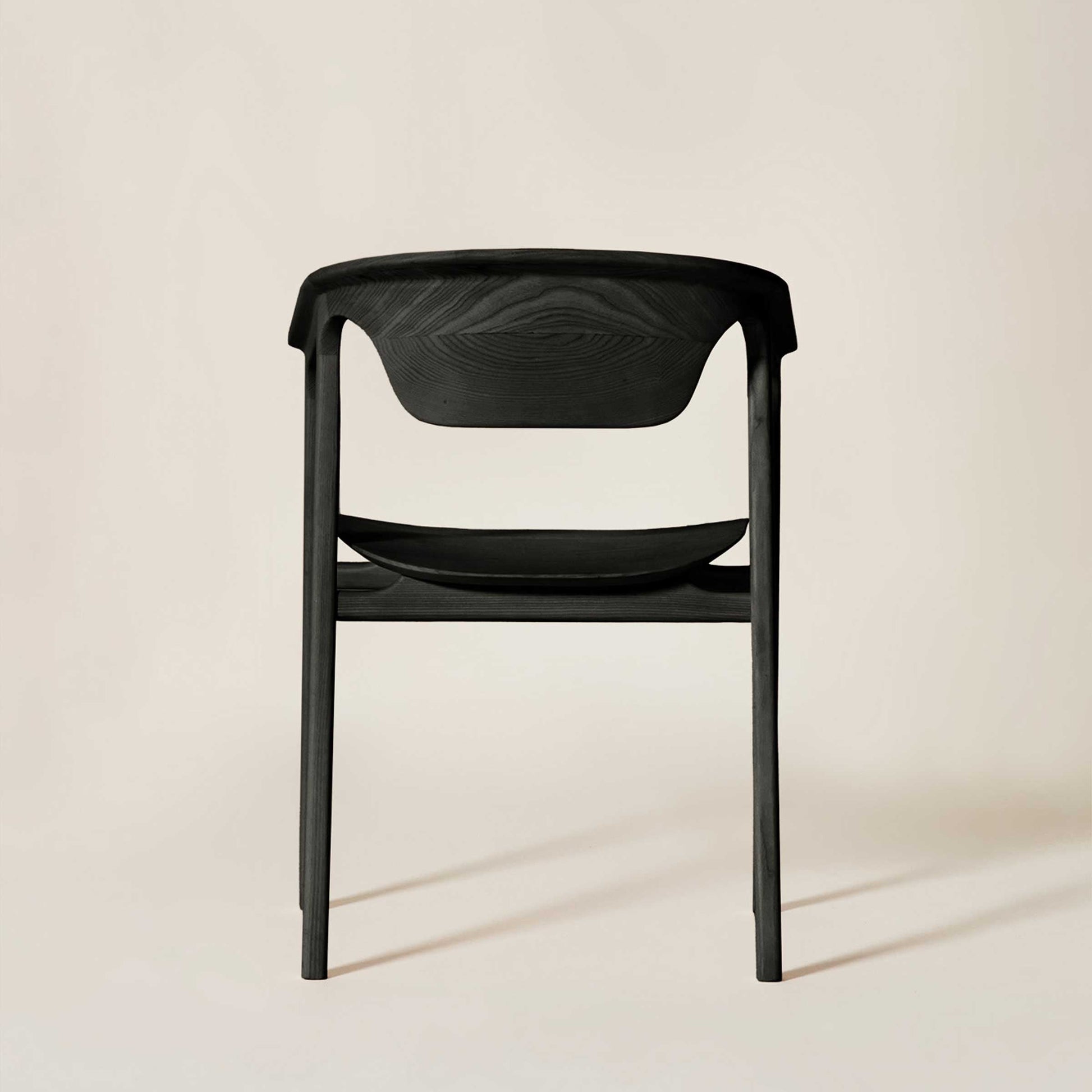 Duna Italian Designer Armrest Chair – Solid Ash Wood Piece by Dale Italia