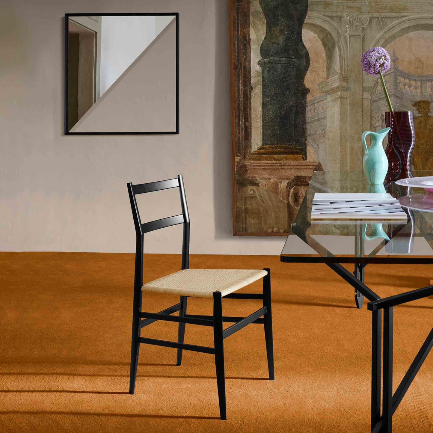 Gio Ponti Superleggera Italian Designer Chair – Ash Wood & Rattan Seat