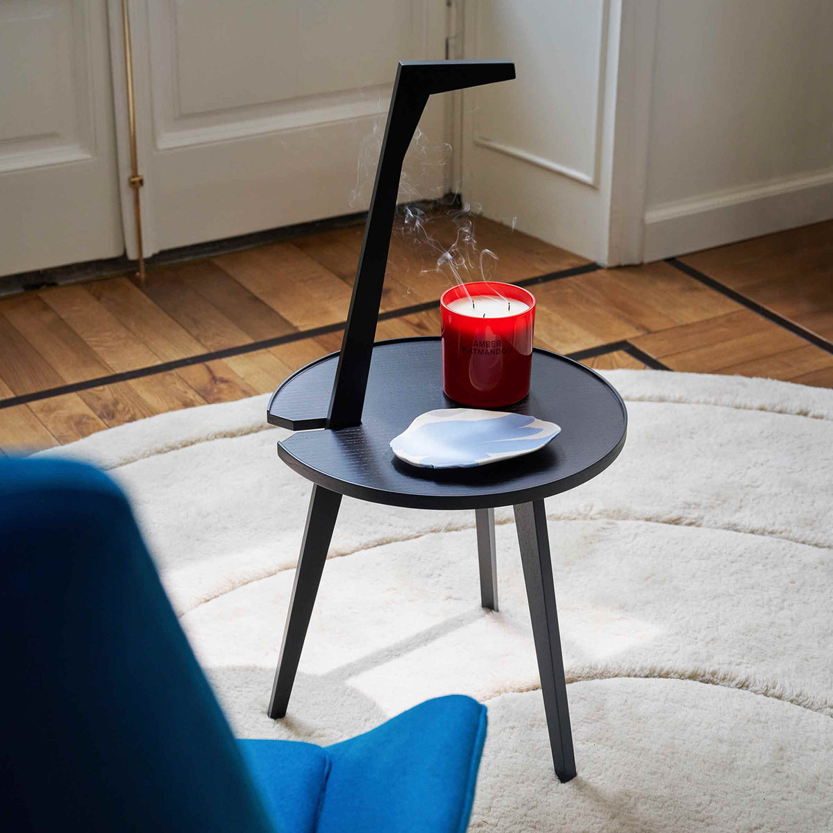 Luxury CICOGNINO Ash Wood Side Table Modern Italian Style for Villa