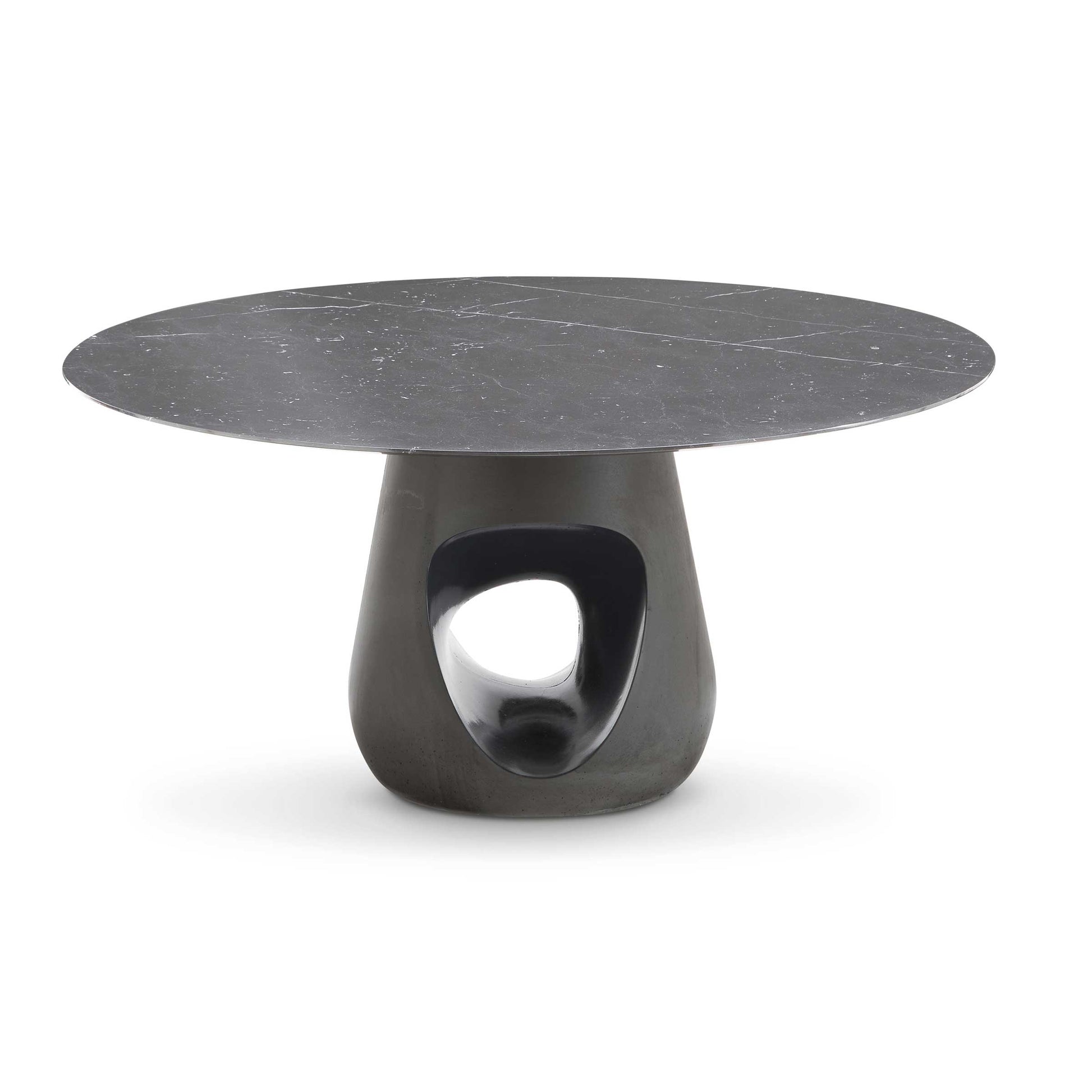 Barbara Sculptural Dining Table – Contemporary Concrete Base Statement Piece by Renato Zamberlan