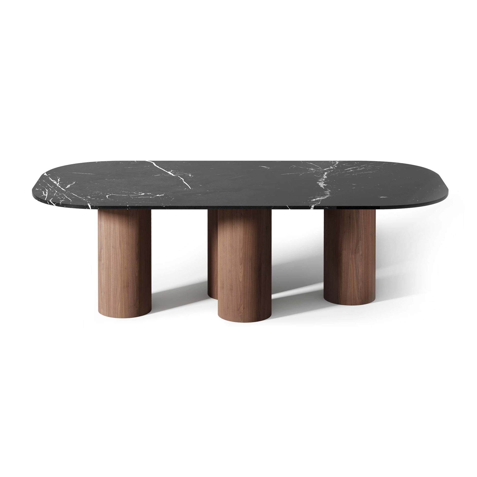 Dining Table – Marina Cylindrical Leg Marble Statement Piece