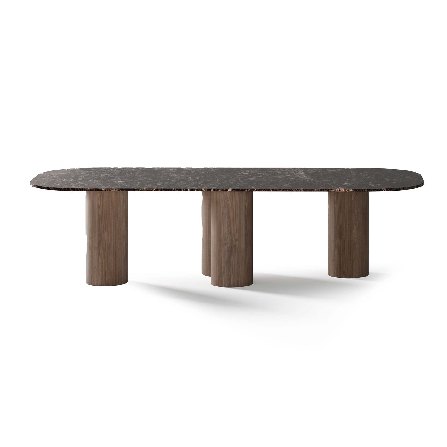 Dining Table – Marina Cylindrical Leg Marble Statement Piece
