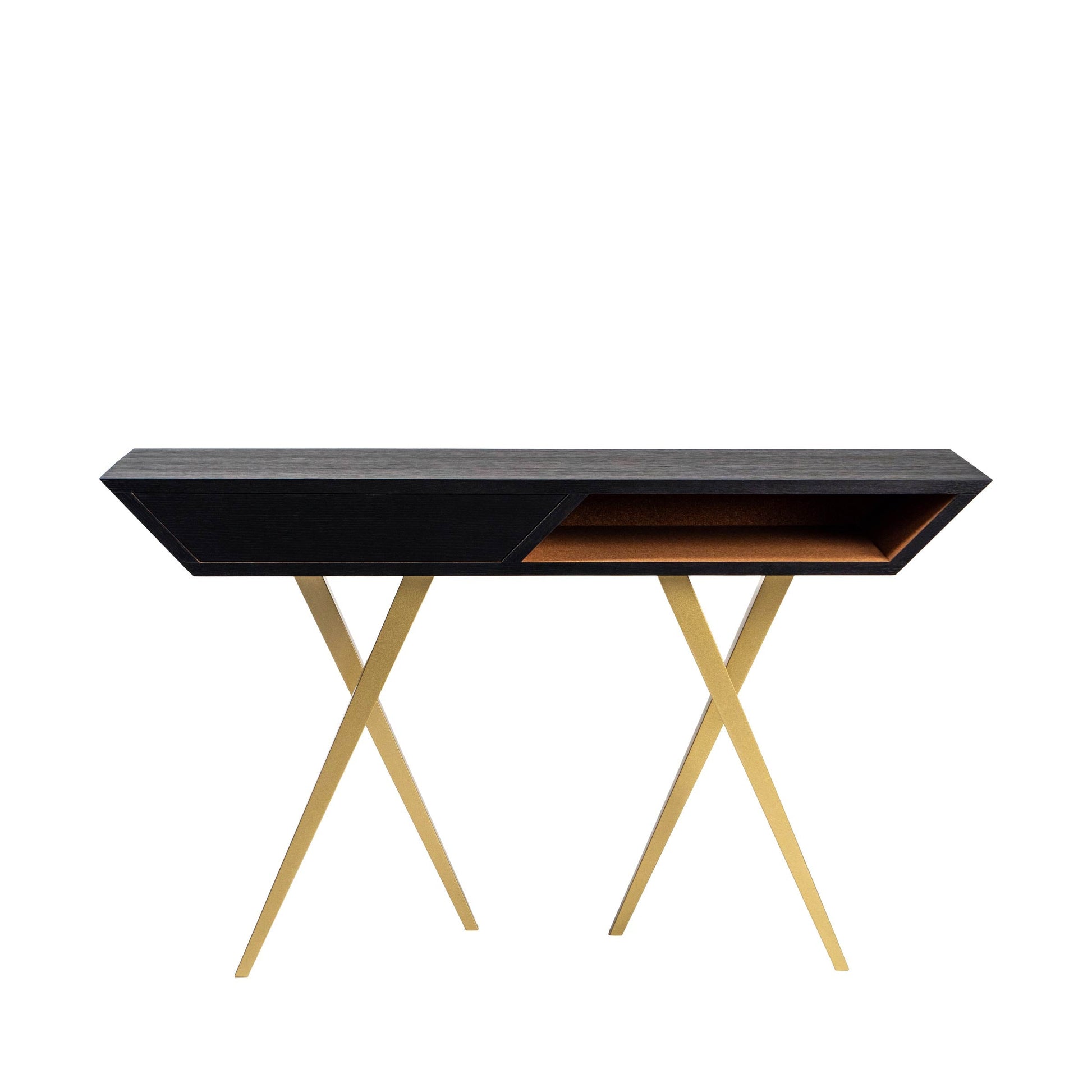 Console Table Lisa – Italian Oakwood Designer Statement Piece by OTQ