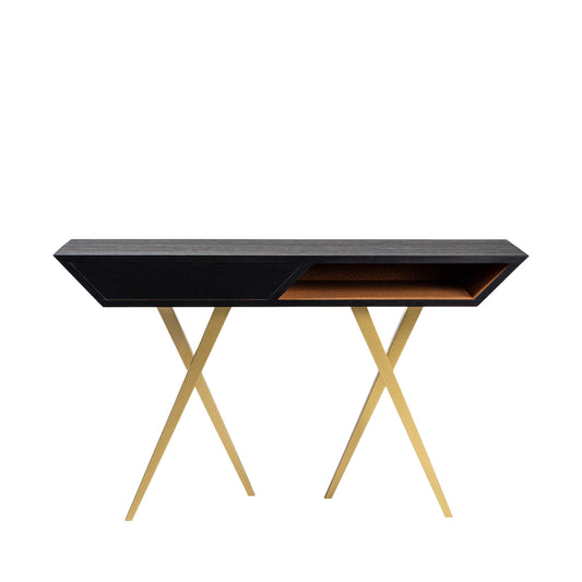 Console Table Lisa – Italian Oakwood Designer Statement Piece by OTQ