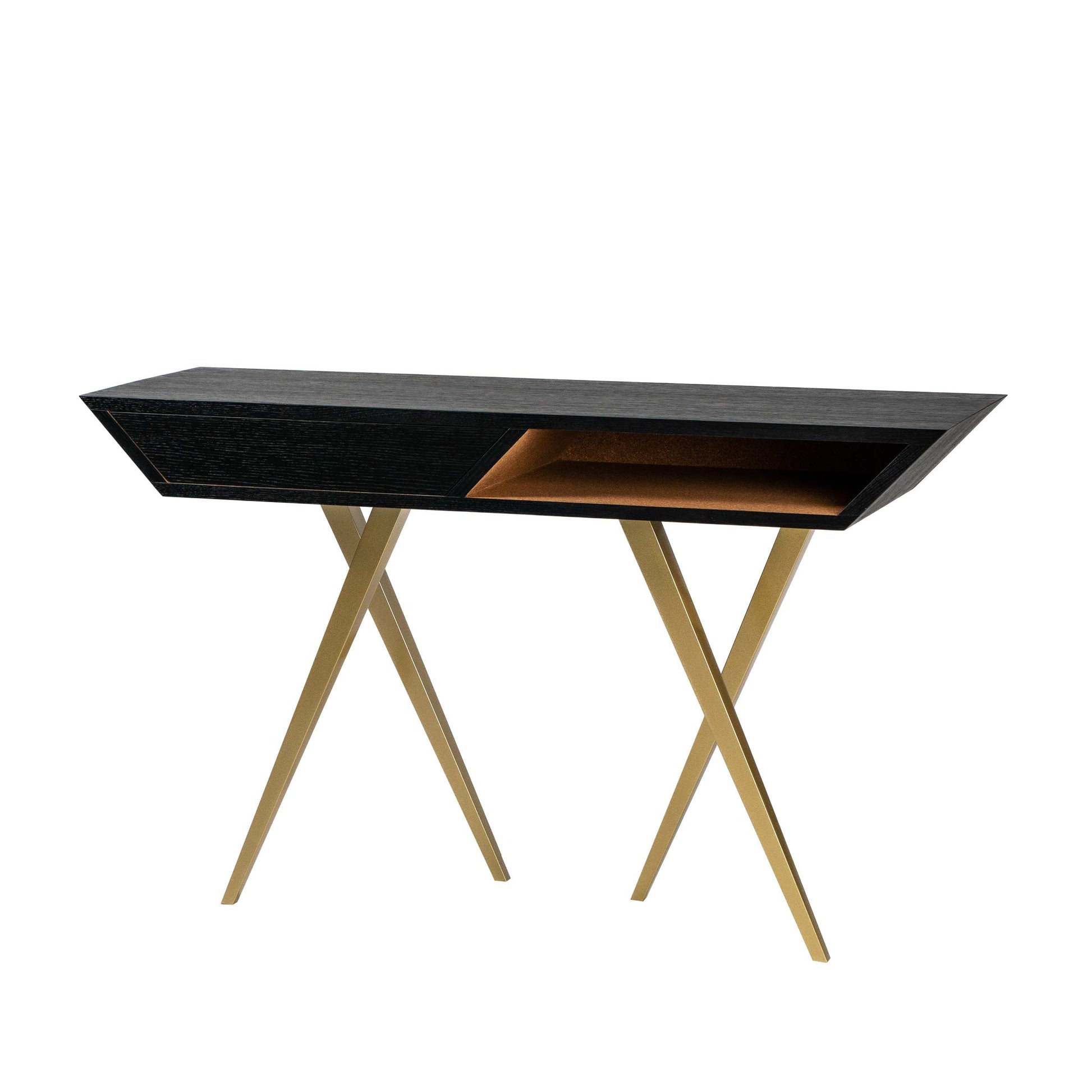 Console Table Lisa – Italian Oakwood Designer Statement Piece by OTQ