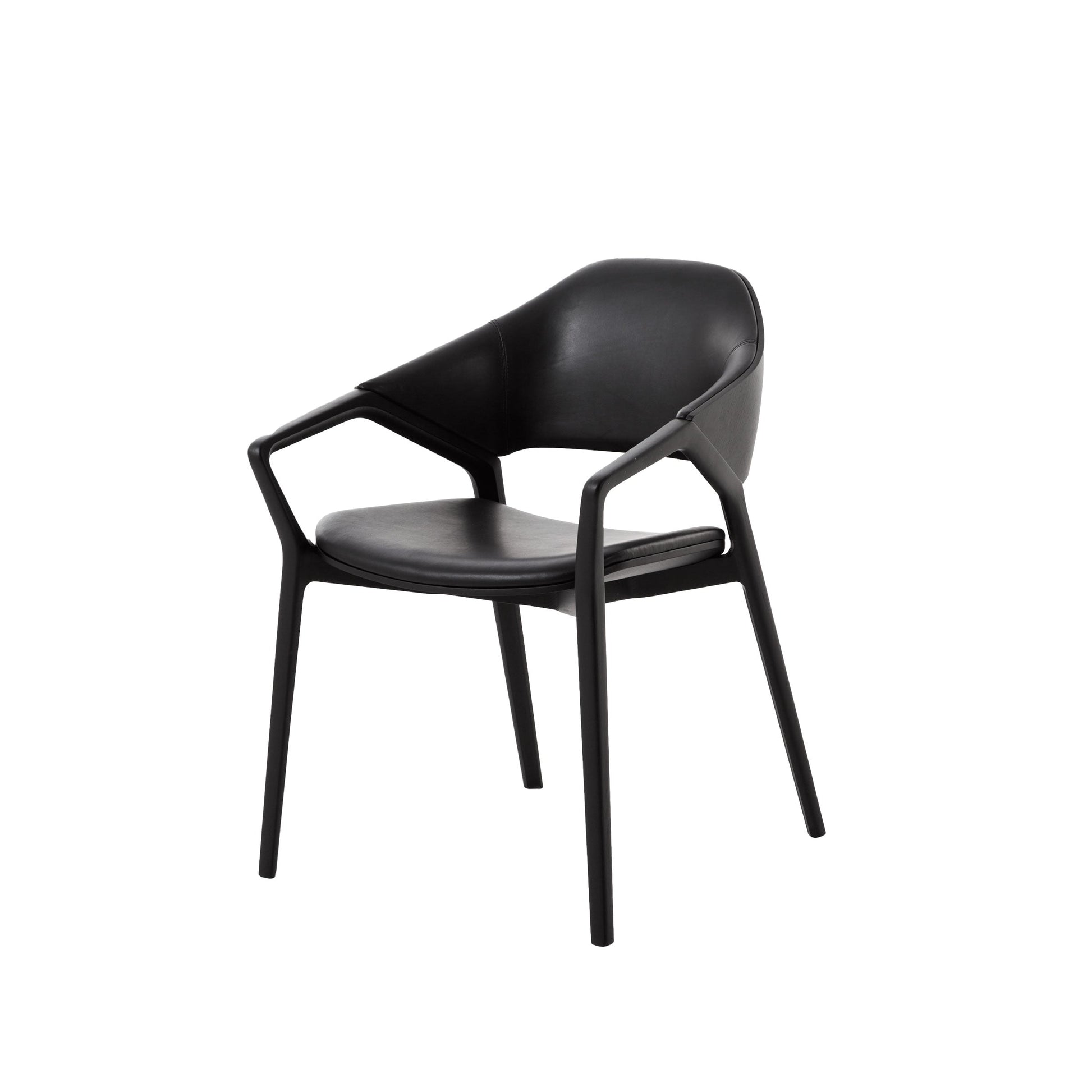 Ora ïto ICO Italian Designer Chair – Black Leather & Ash Wood Statement Piece