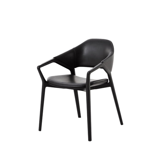 Ora ïto ICO Italian Designer Chair – Black Leather & Ash Wood Statement Piece