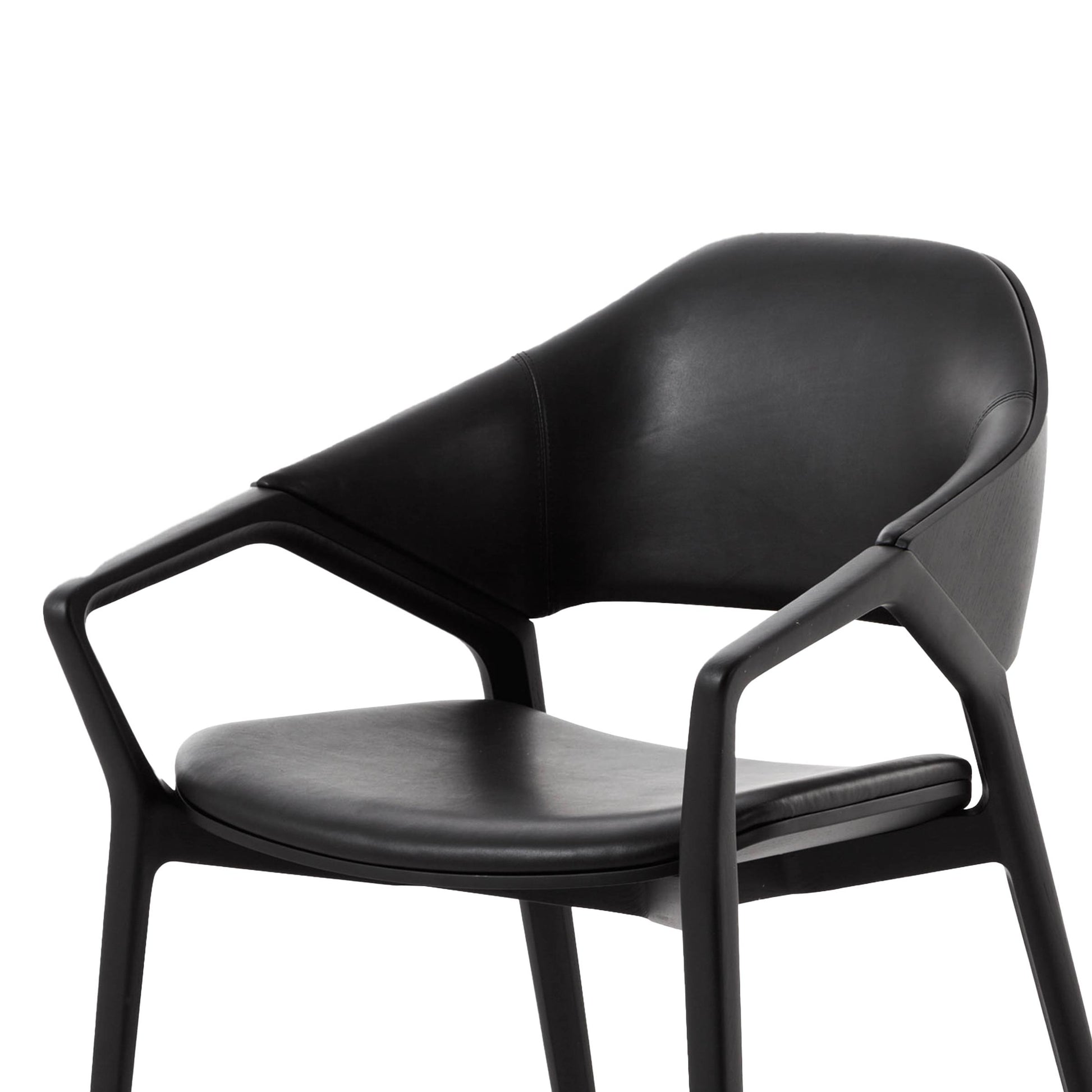 Ora ïto ICO Italian Designer Chair – Black Leather & Ash Wood Statement Piece