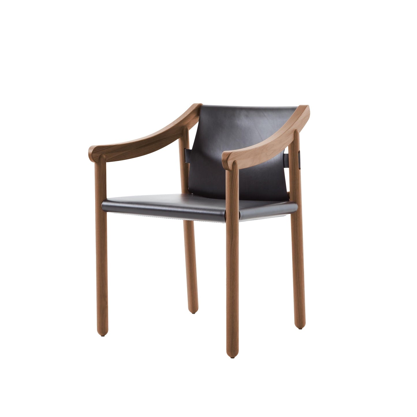 905 Armrest Chair by Vico Magistretti for Cassina – Saddle Leather and Wood