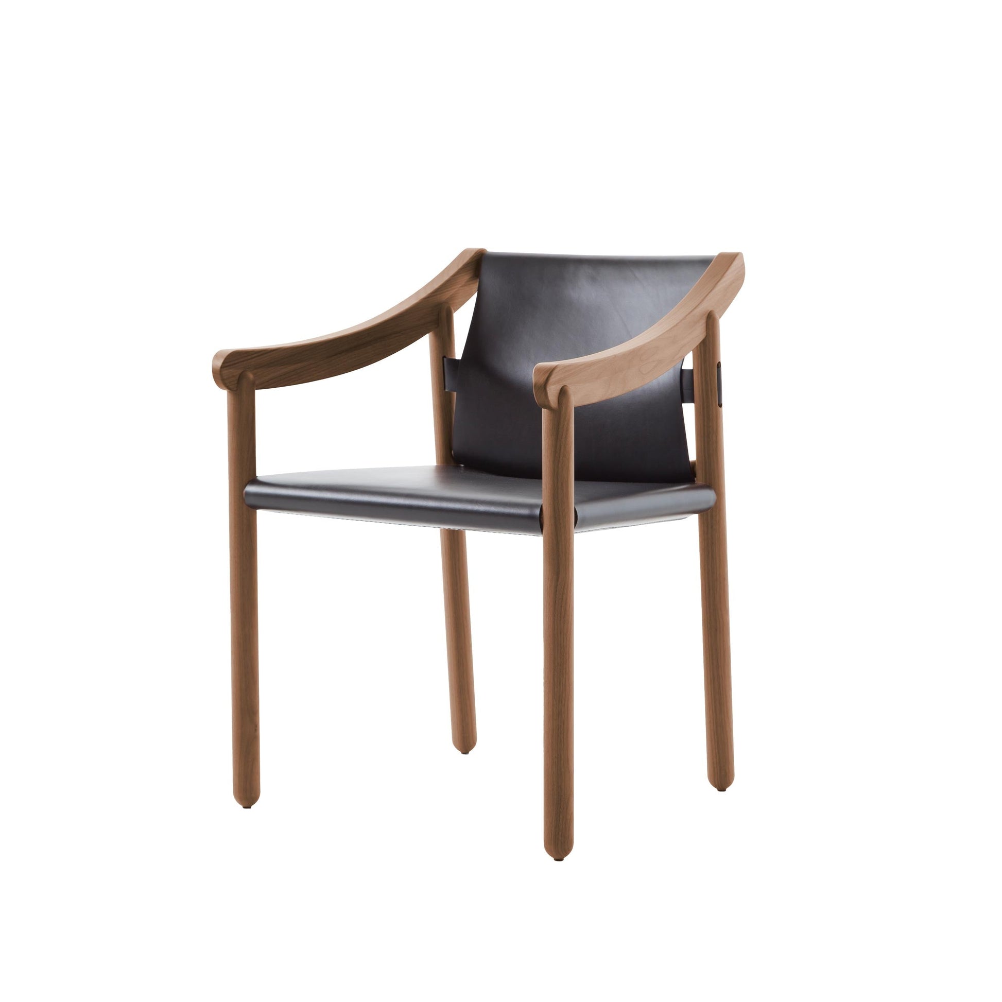 905 Armrest Chair by Vico Magistretti for Cassina – Saddle Leather and Wood