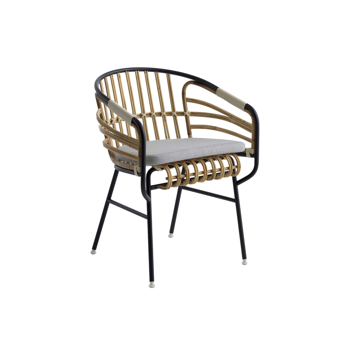 Raphia Armrest Chair – Italian Designer Rattan Dining Chair by Casamania | CM8731N