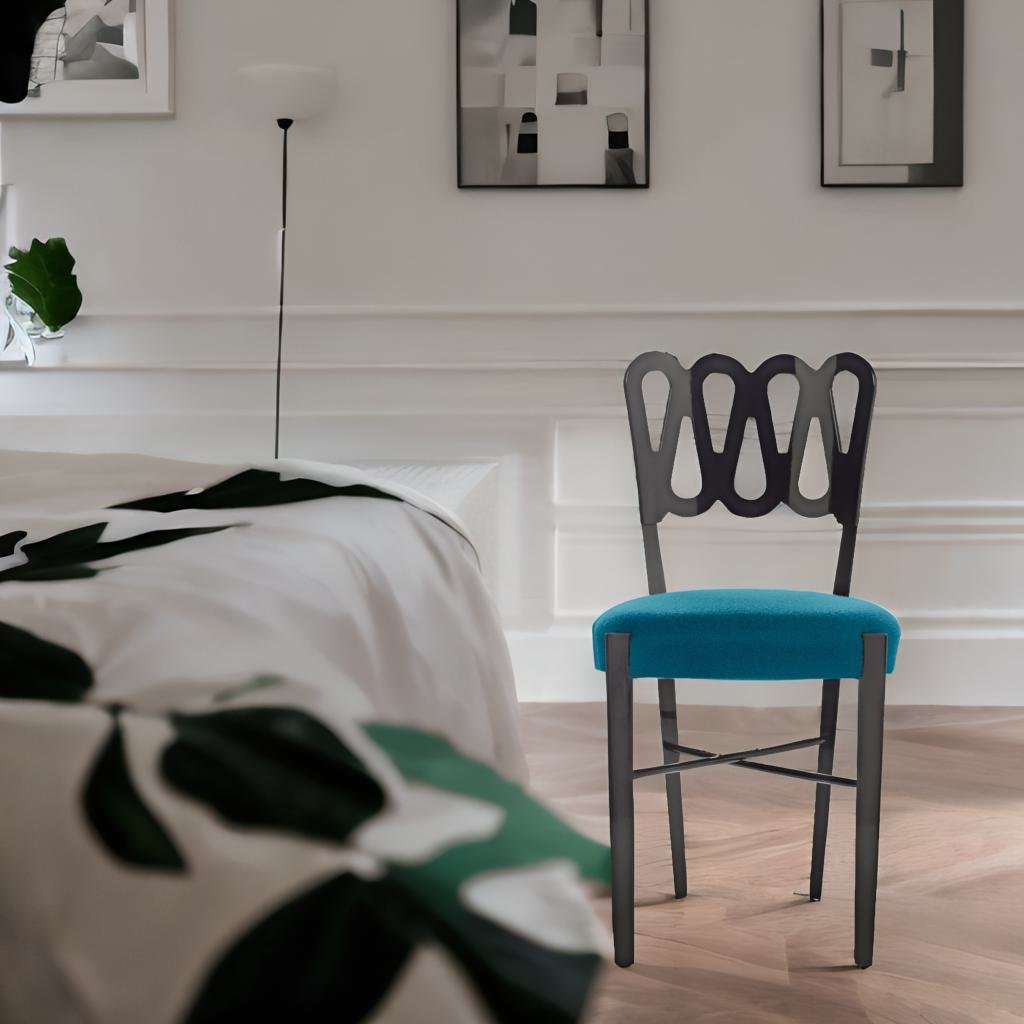 Dining Chair Ponti 969 – Lacquered Beech Wood BBB Italia Statement Piece