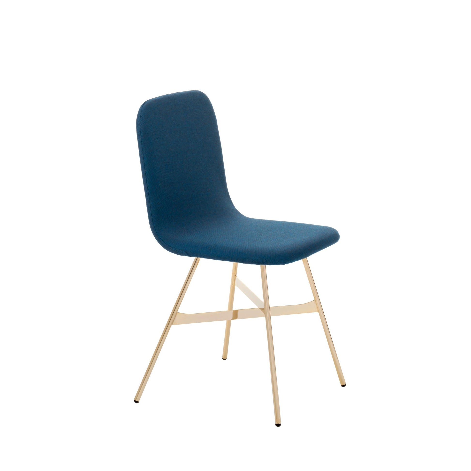 Tria Simple Gold Dining Chair – Upholstered Italian Designer Seat by Colé Italia