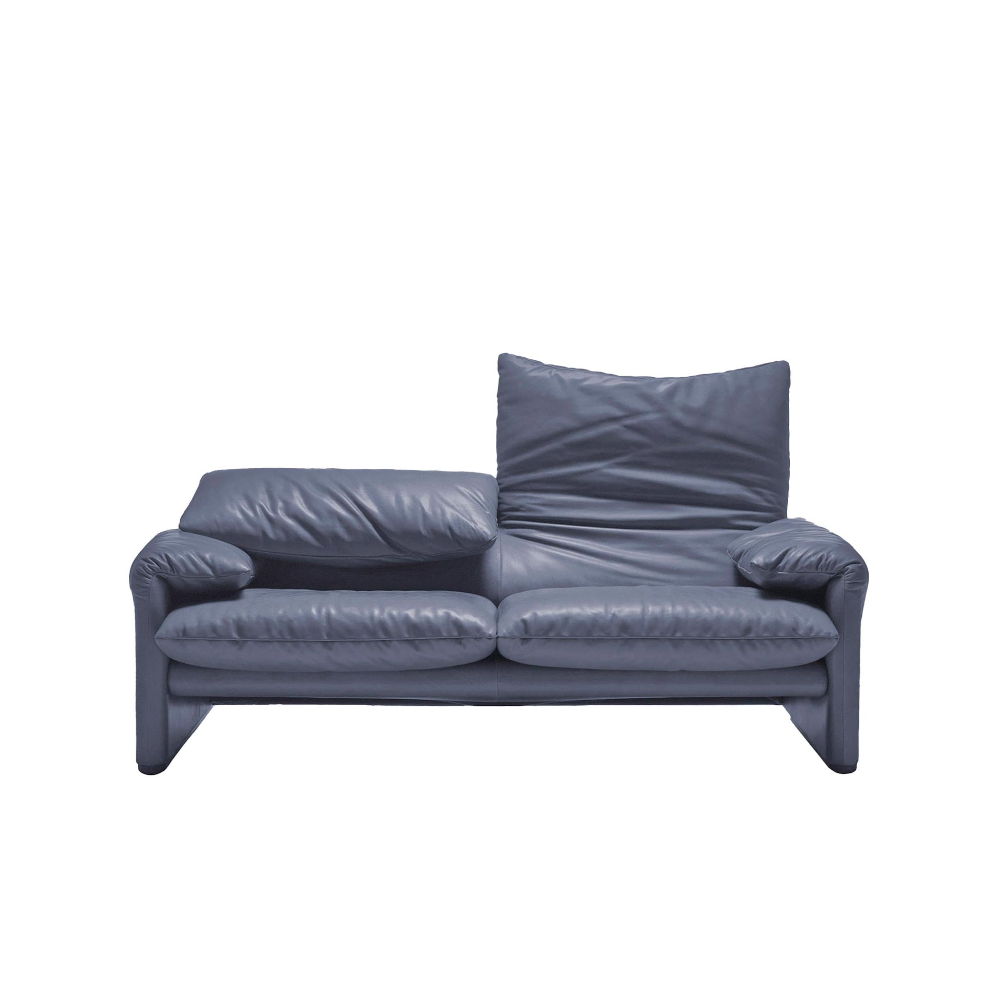 Maralunga Two-Seater Sofa by Cassina – Adjustable Headrest Leather Furniture