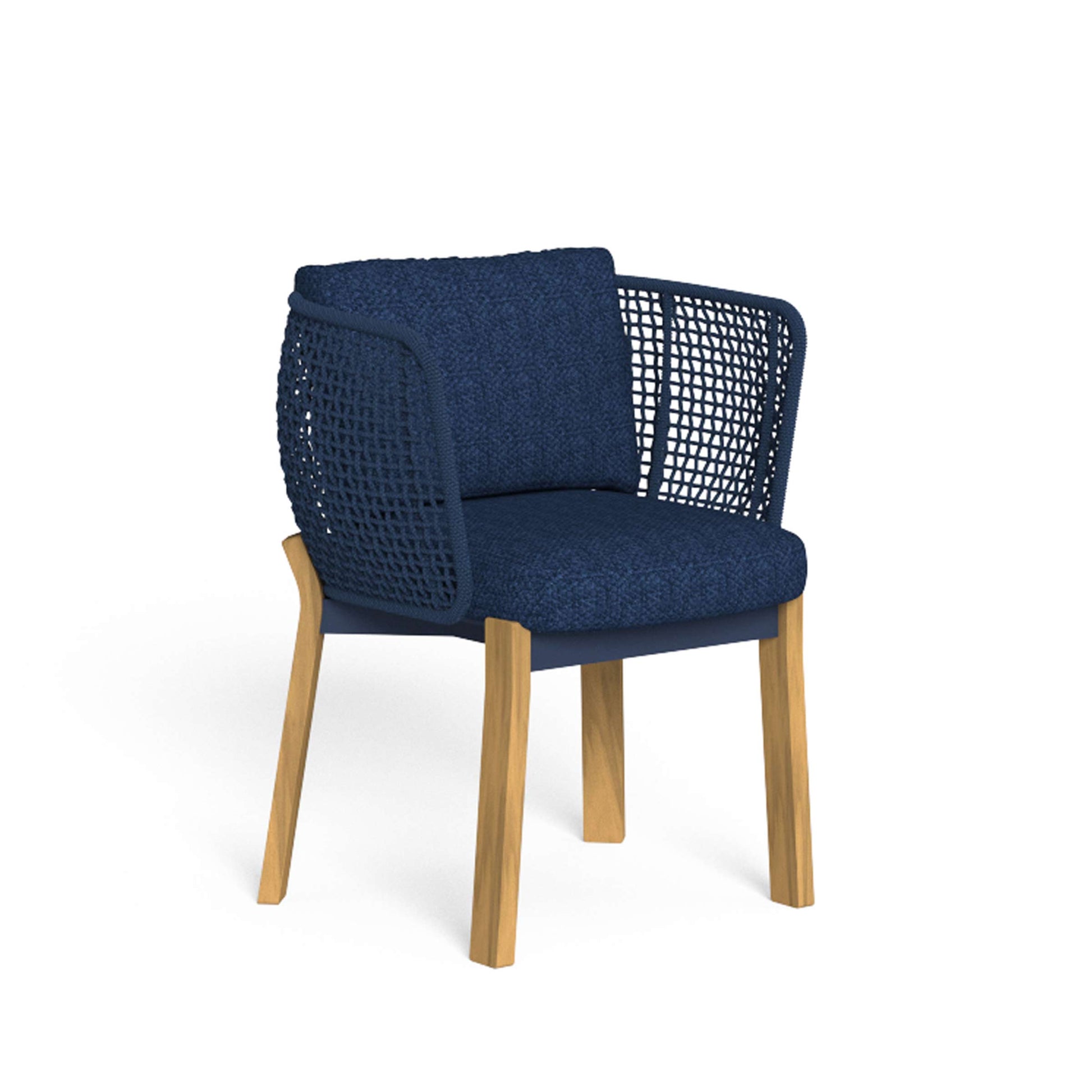 Argo Outdoor Dining Chair – Braided Rope & Wood Armchair by Talenti