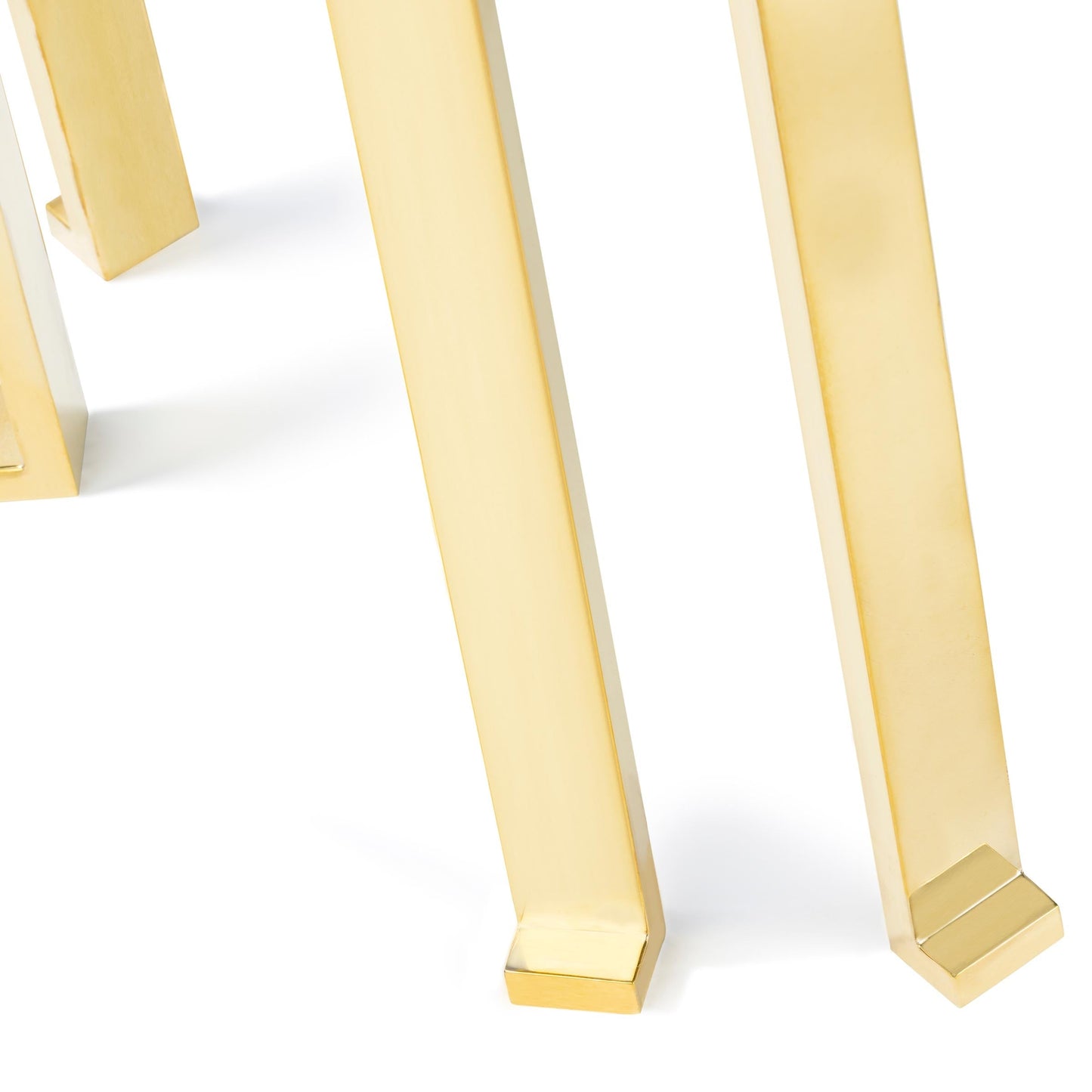 Murano Glass Dining Table – Octagonal Brass Structure with Tempered Glass Top