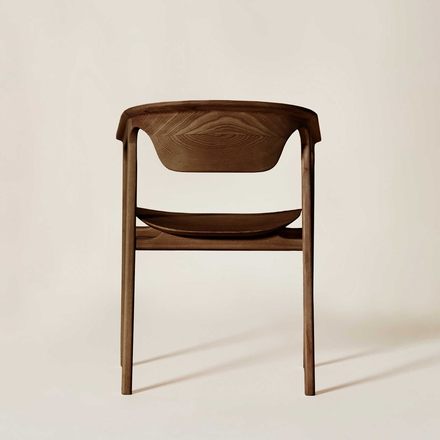 Duna Italian Designer Armrest Chair – Solid Ash Wood Piece by Dale Italia