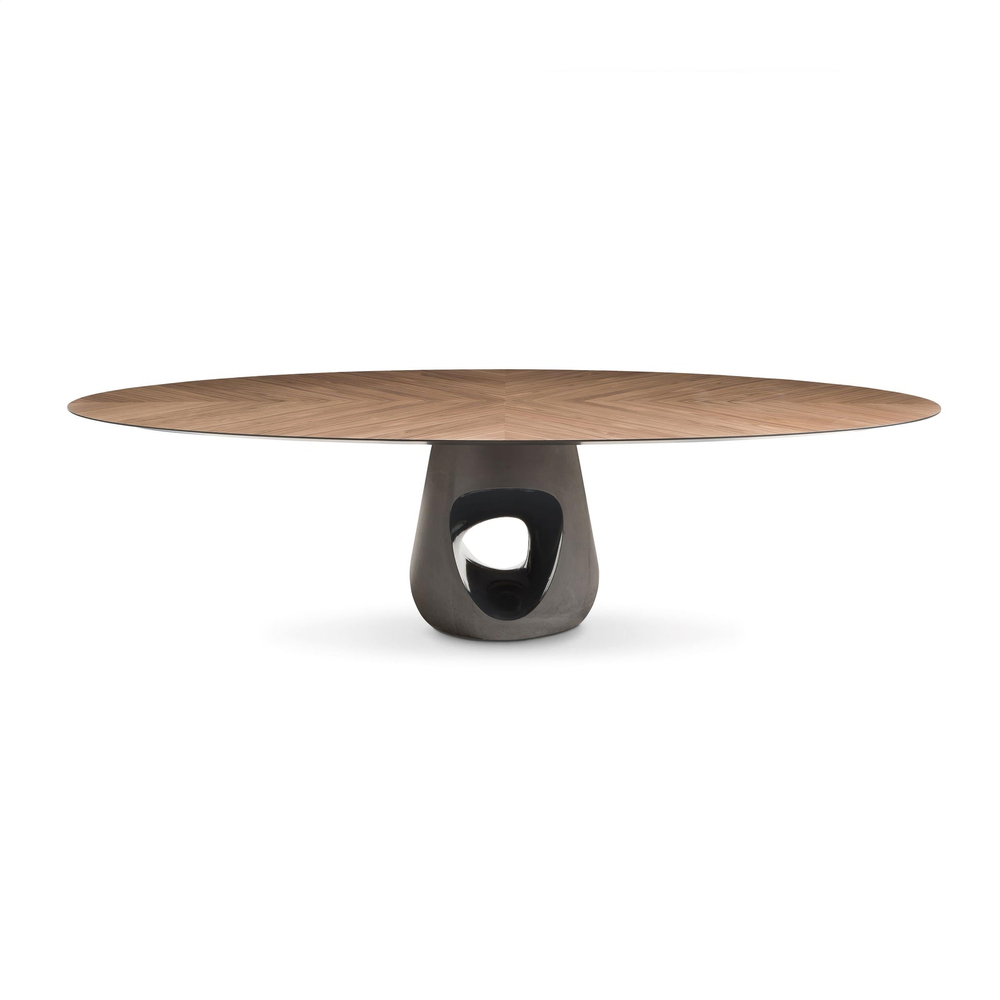 Barbara Sculptural Dining Table – Contemporary Concrete Base Statement Piece by Renato Zamberlan