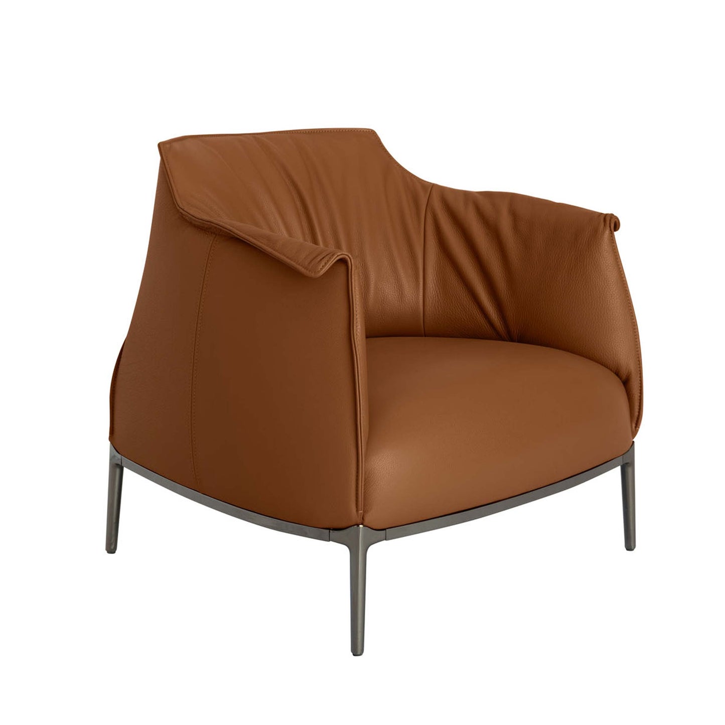 Luxury ARCHIBALD Leather Armchair Modern Italian Style for Villa