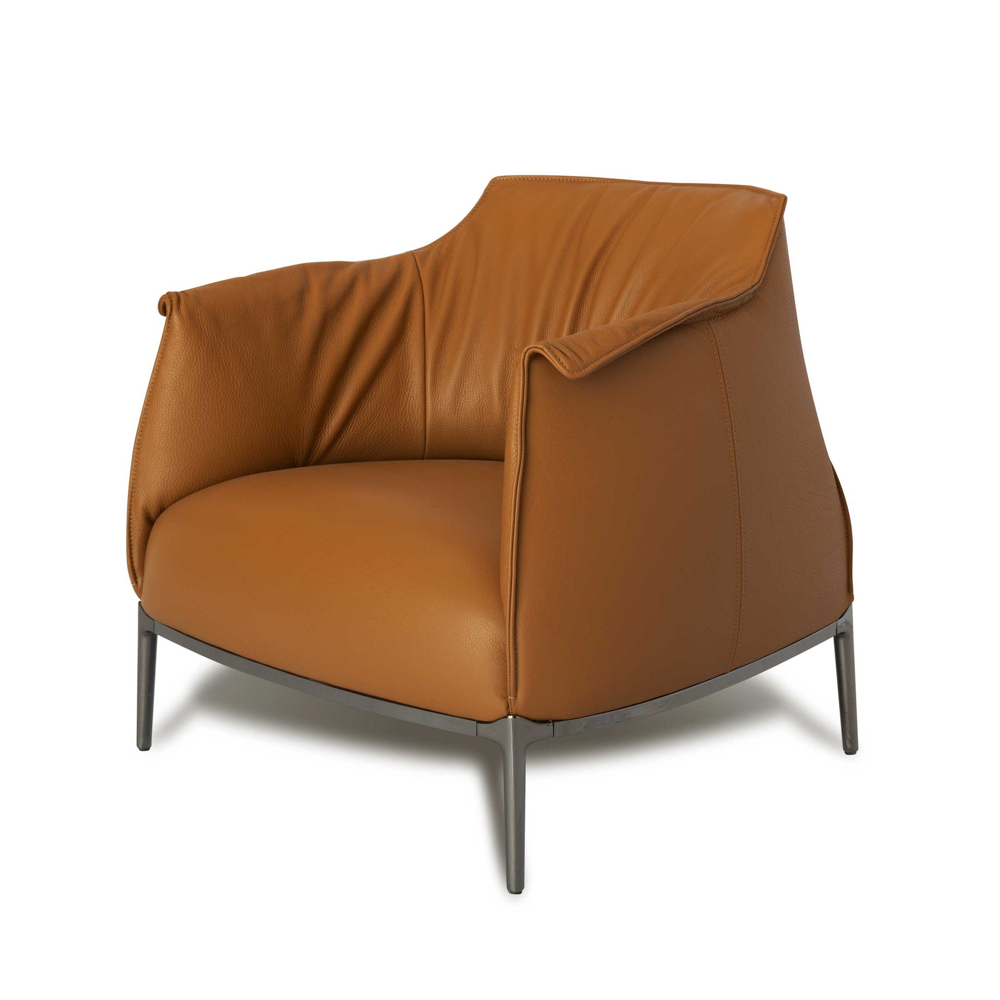 Luxury ARCHIBALD Leather Armchair Modern Italian Style for Villa