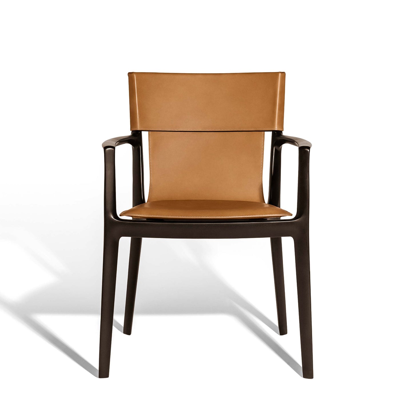 Isadora Dining Chair – Saddle Leather & Wenge Ash by Poltrona Frau