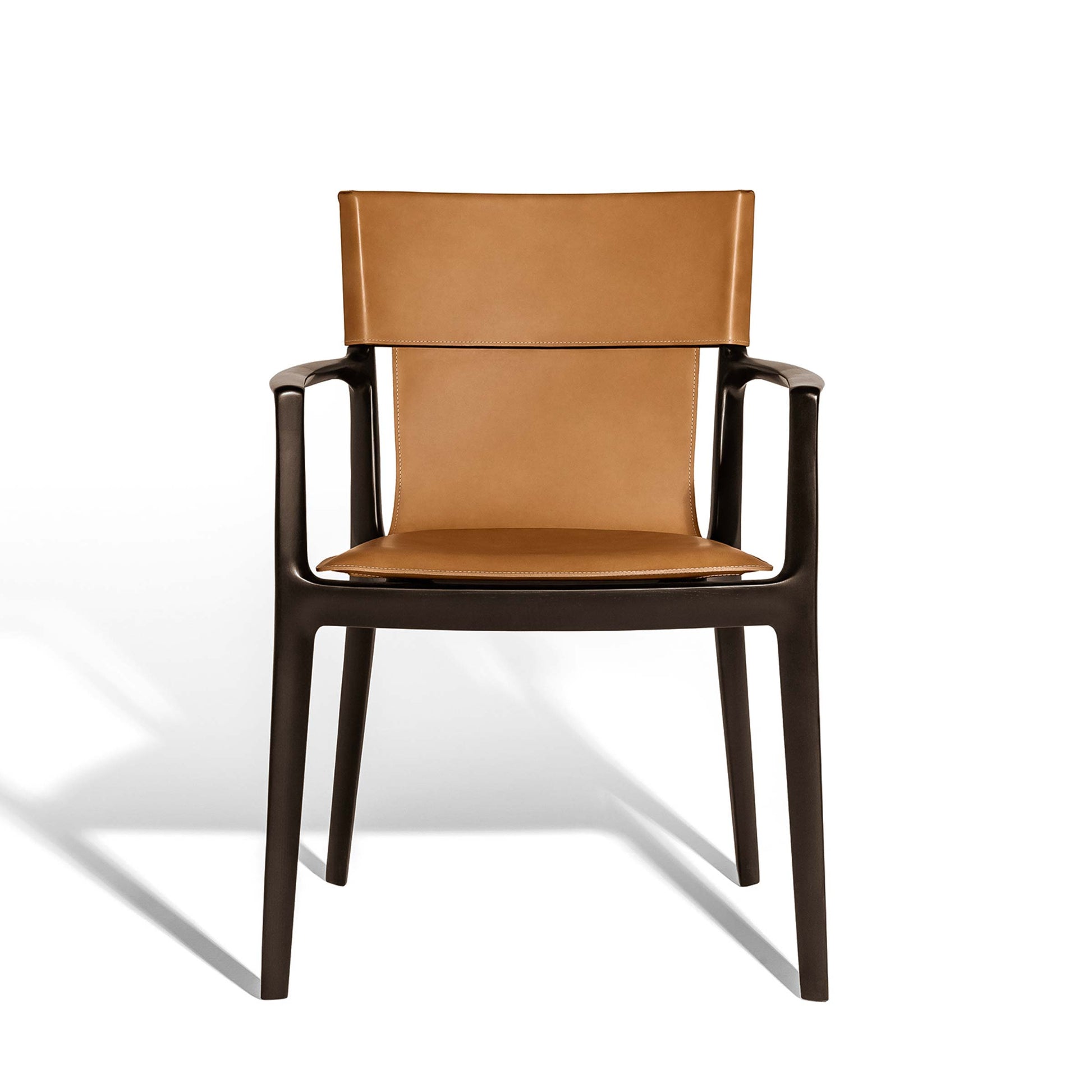 Isadora Dining Chair – Saddle Leather & Wenge Ash by Poltrona Frau