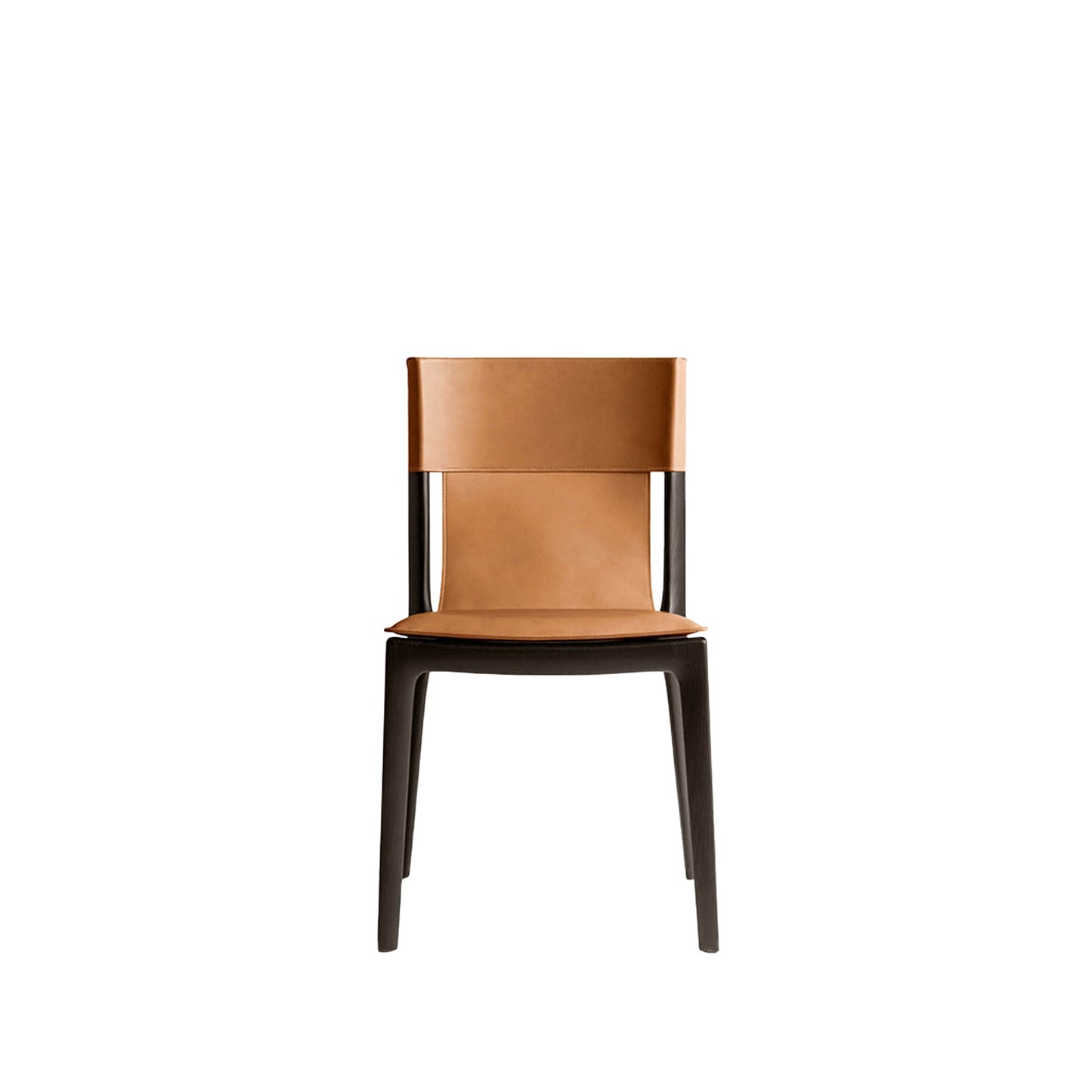 Isadora Dining Chair – Saddle Leather & Wenge Ash by Poltrona Frau