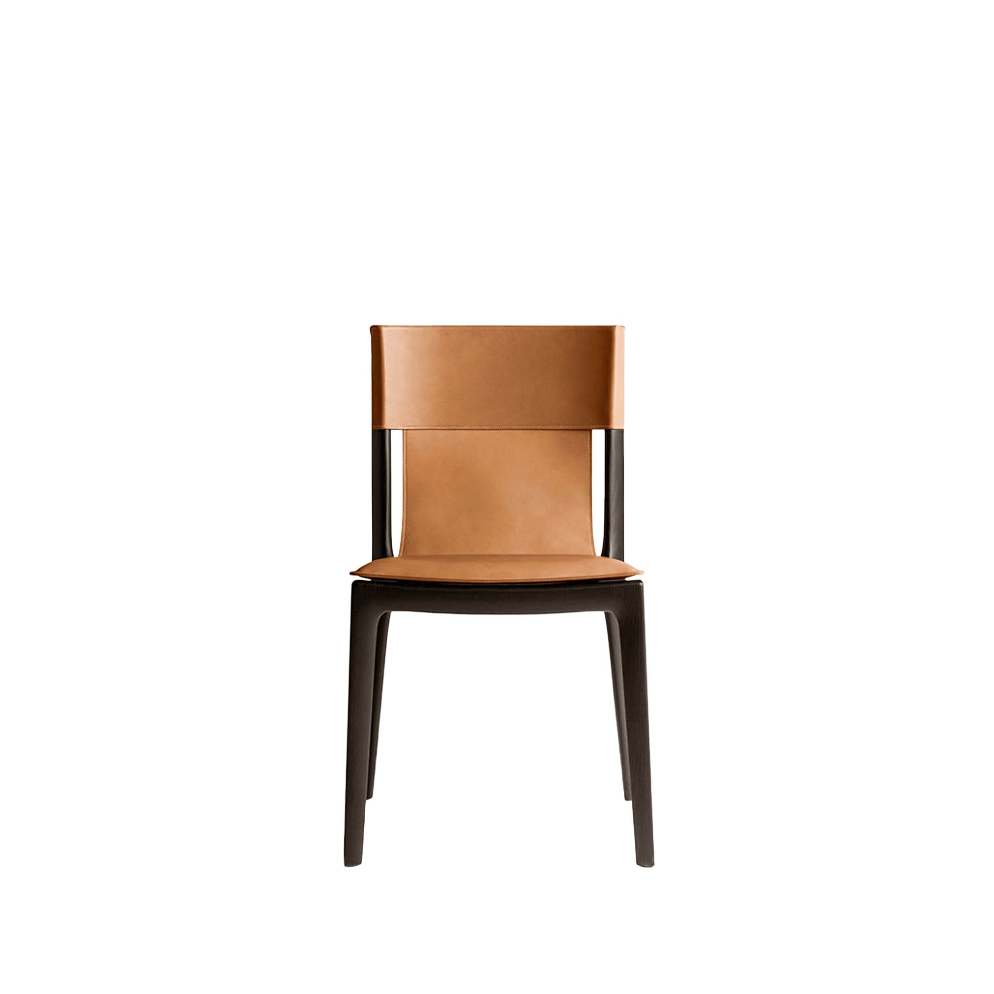 Isadora Dining Chair – Saddle Leather & Wenge Ash by Poltrona Frau