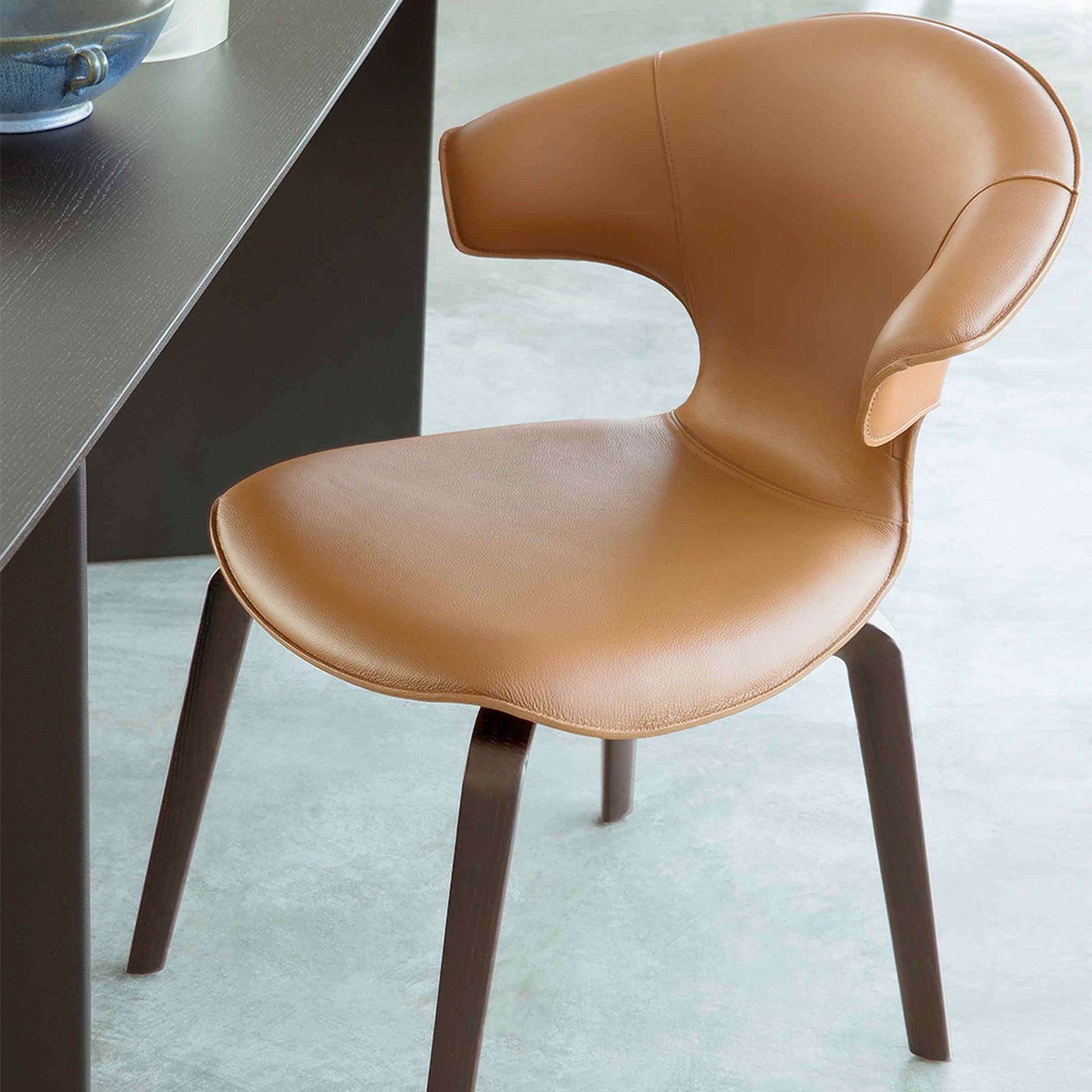 Montera Italian Designer Leather Chair by Roberto Lazzeroni for Poltrona Frau