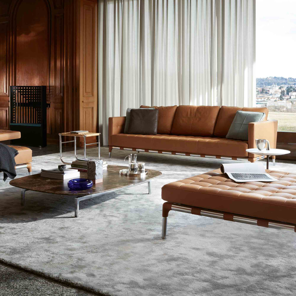 Luxury PRIVE Three-Seater Sofa Modern Italian Style for Villa