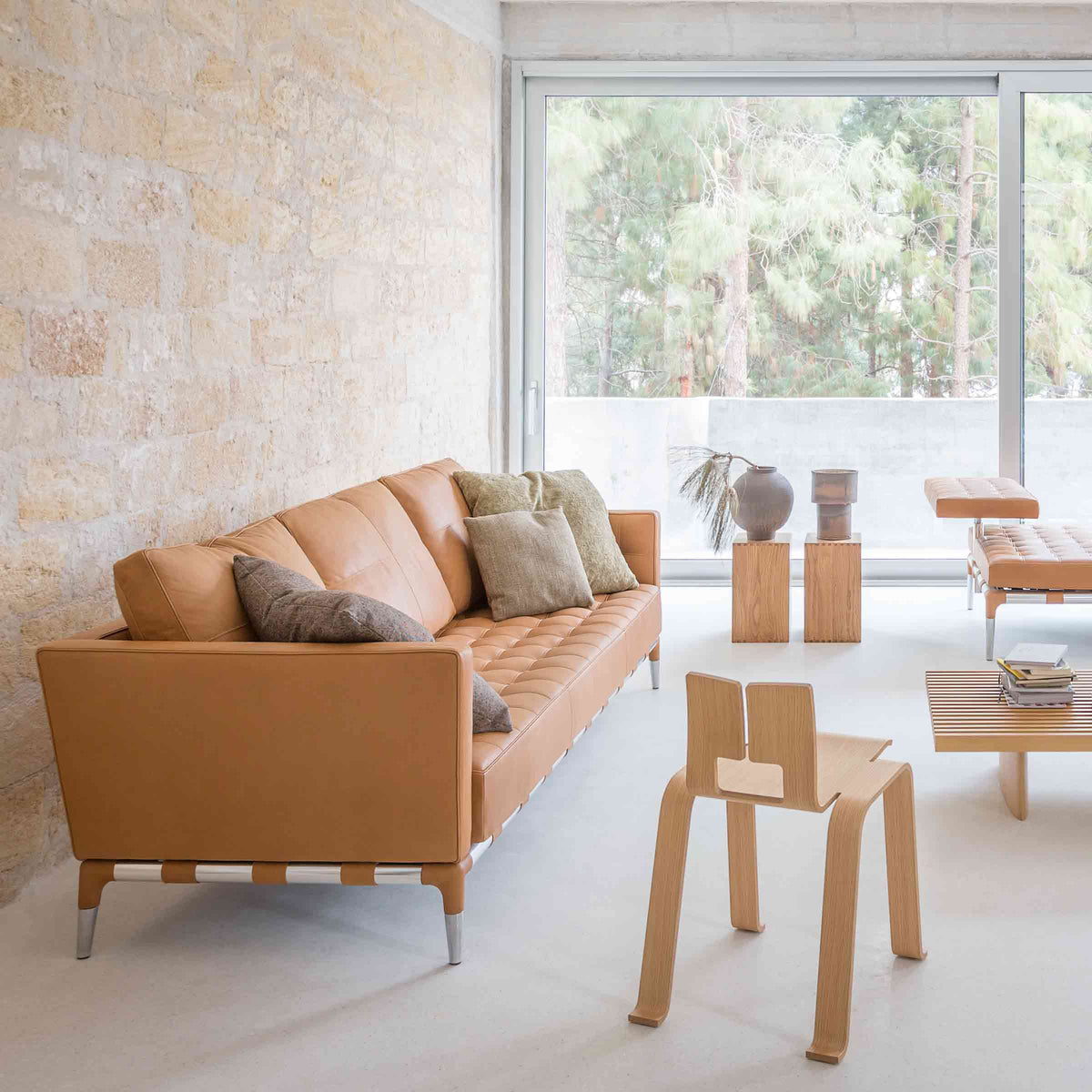 Luxury PRIVE Three-Seater Sofa Modern Italian Style for Villa