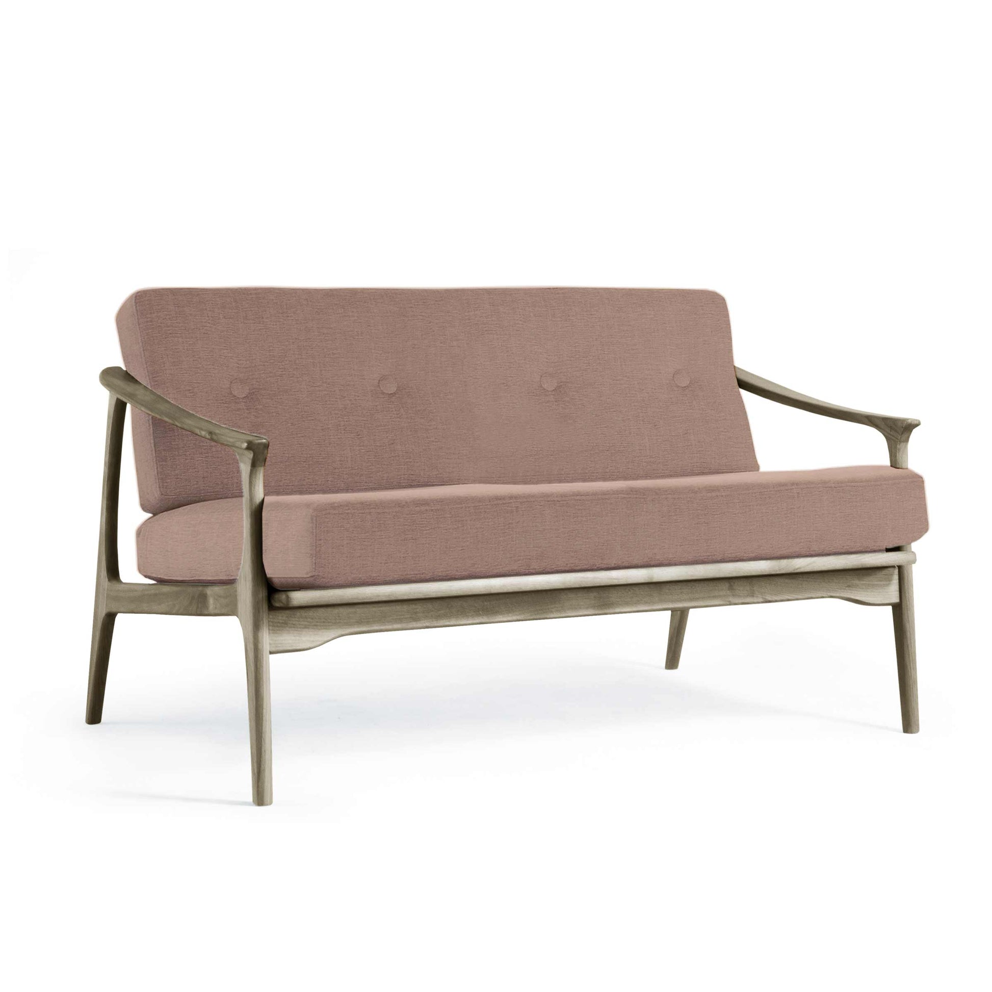 Quiete Two-Seater Sofa by Dale Italia – Walnut Wood Designer Furniture