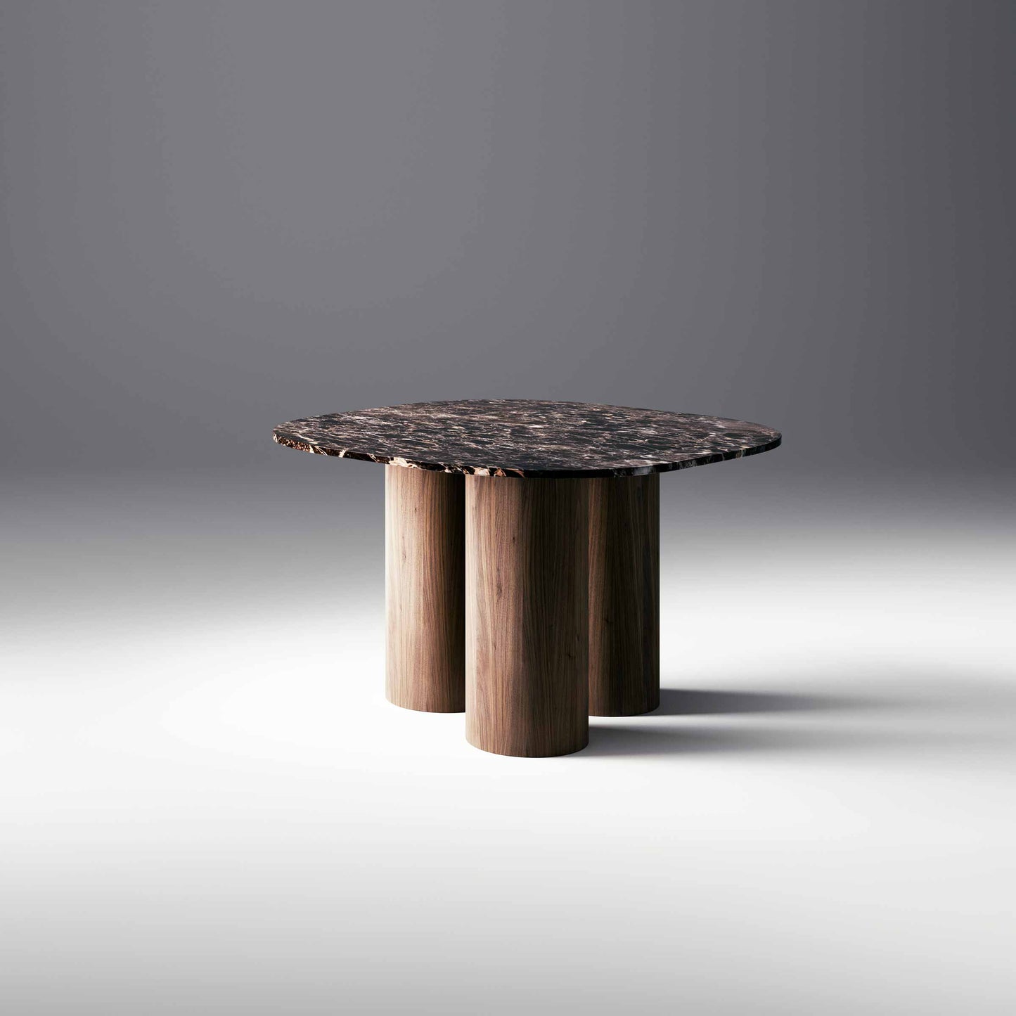 Dining Table – Marina Cylindrical Leg Marble Statement Piece