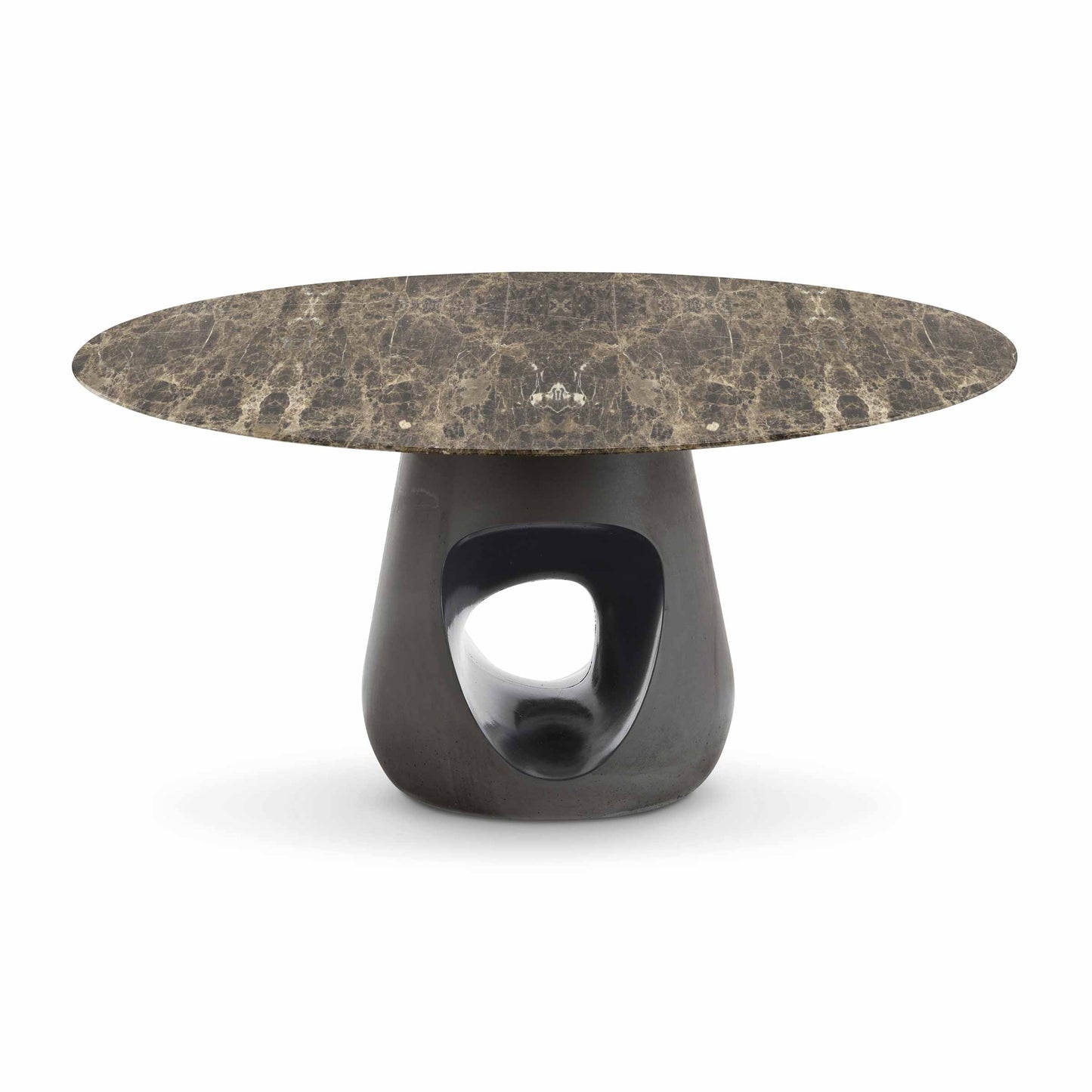 Barbara Sculptural Dining Table – Contemporary Concrete Base Statement Piece by Renato Zamberlan