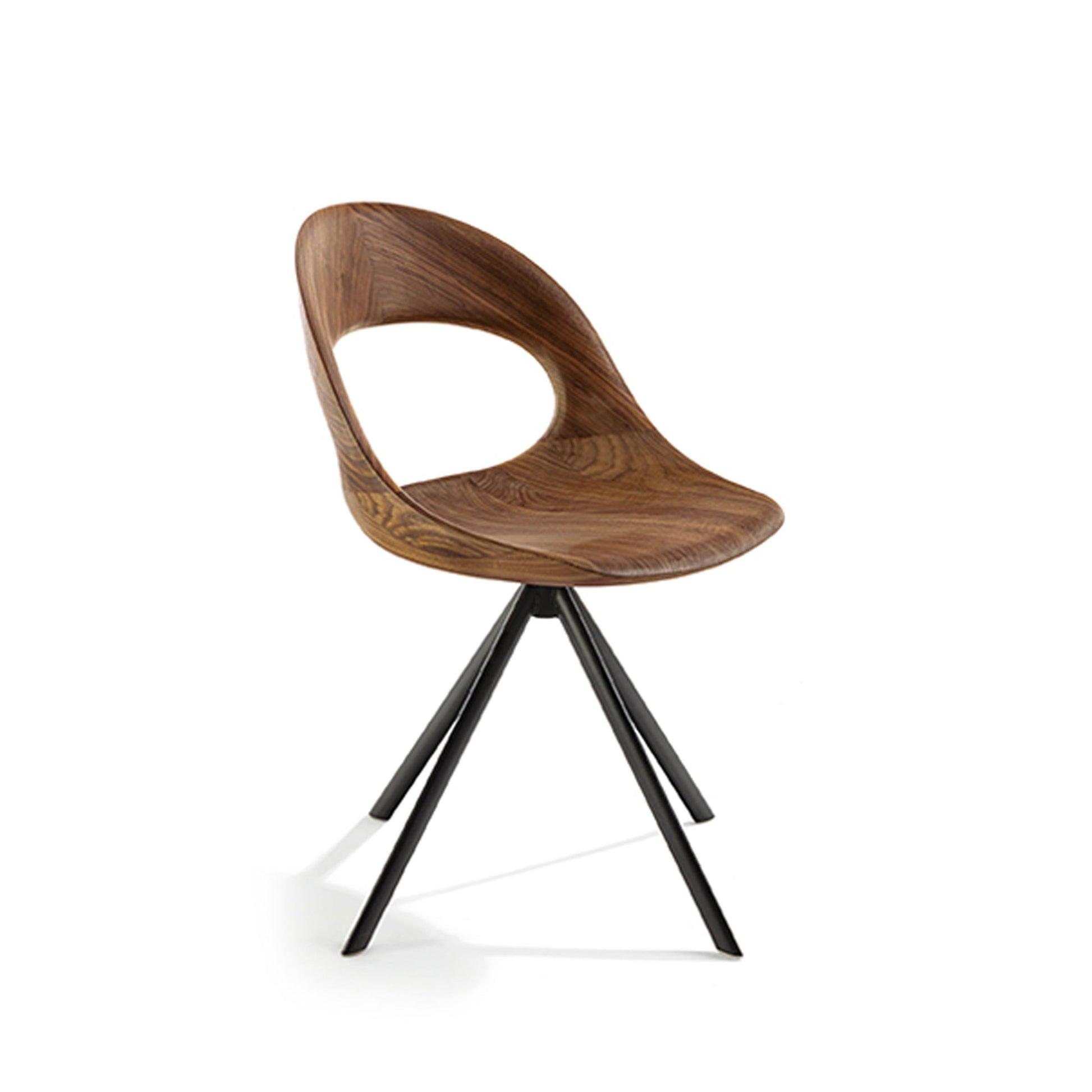 Naima Dining Chair – Sculptural Walnut – Solid Walnut & Irondust Iron by Riva 1920