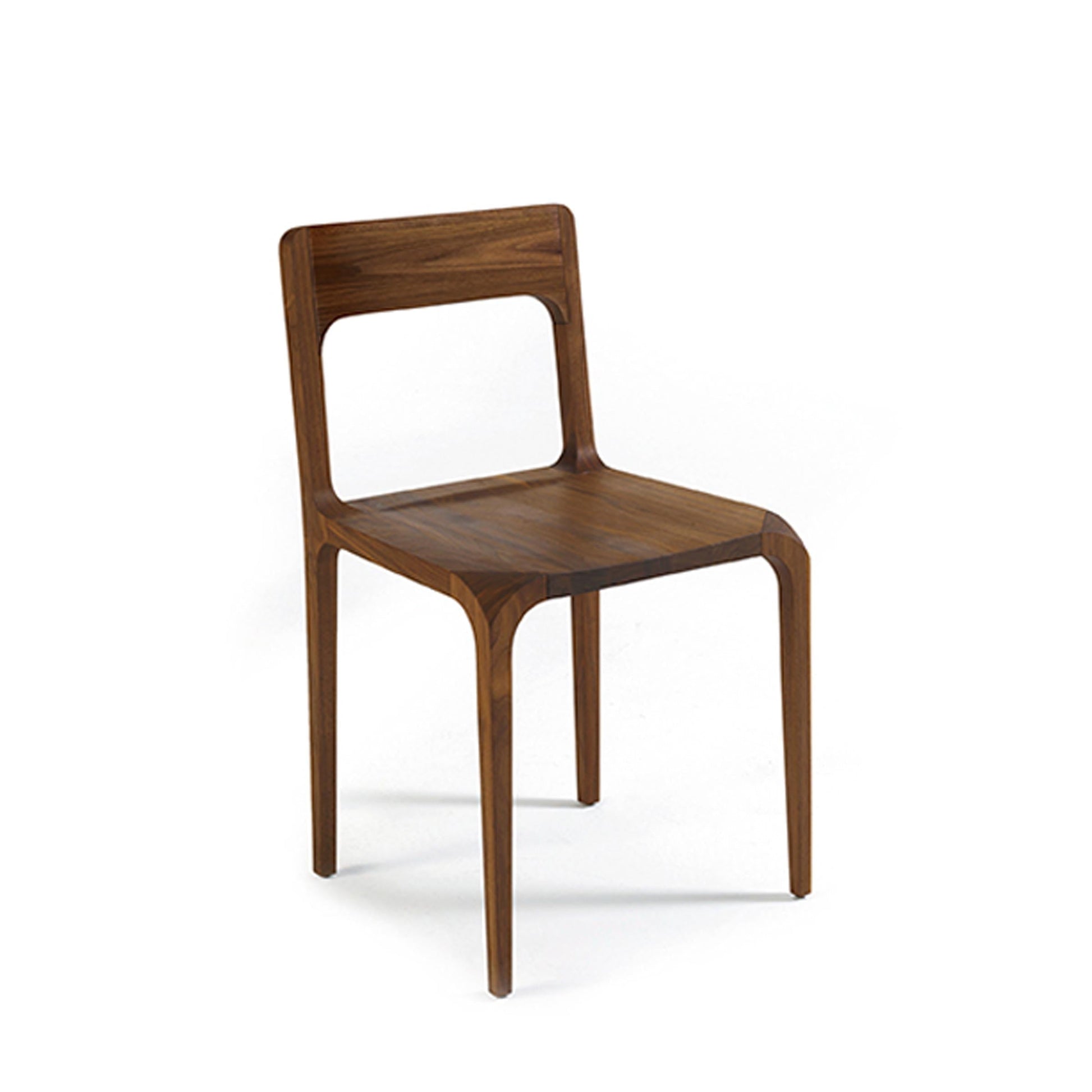 Riva 1920 Sleek Dining Chair – Solid Walnut Italian Designer Seating
