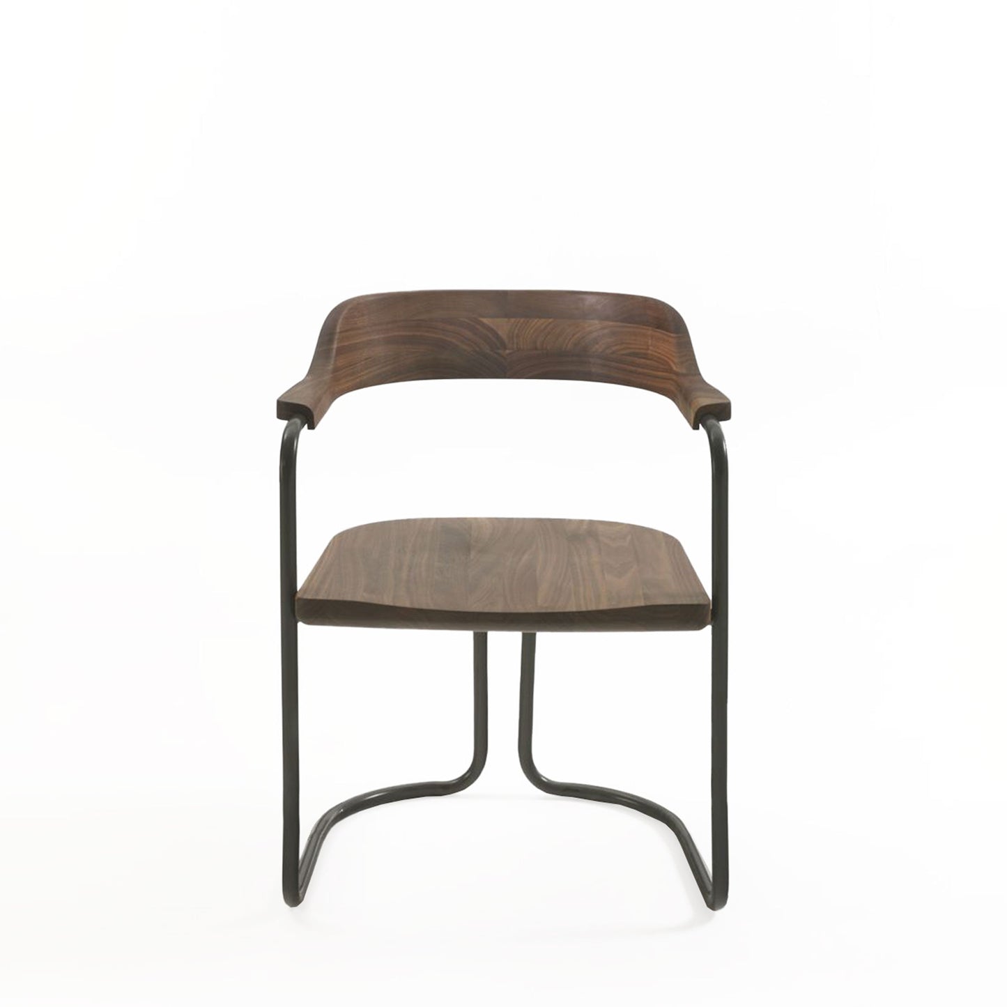 Tubular Dining Chair – Walnut & Anthracite Iron by Riva 1920
